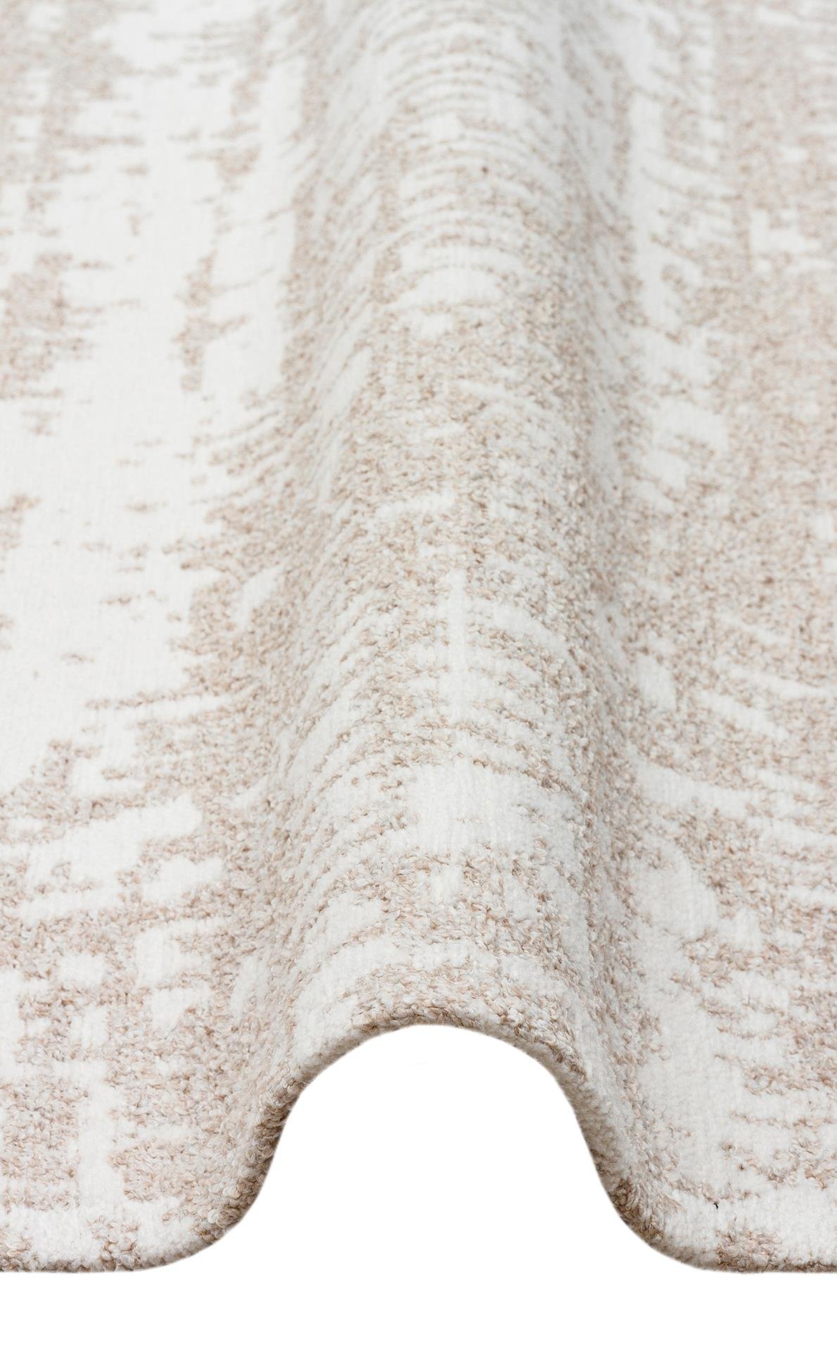 NEVADA NVD 06 IVORY CREAM  Özel Moroccon Tuşeli Hav Toz Vermez Kaymaz Tabanlı İnce Dokuma Modern Halı