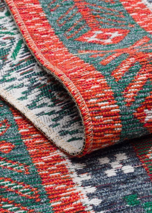 NOMAD NMD 16 NAVY  Yıkanabilir Çift Taraflı Kullanıma Uygun Yumuşak Tuşeli Otantik Kilim