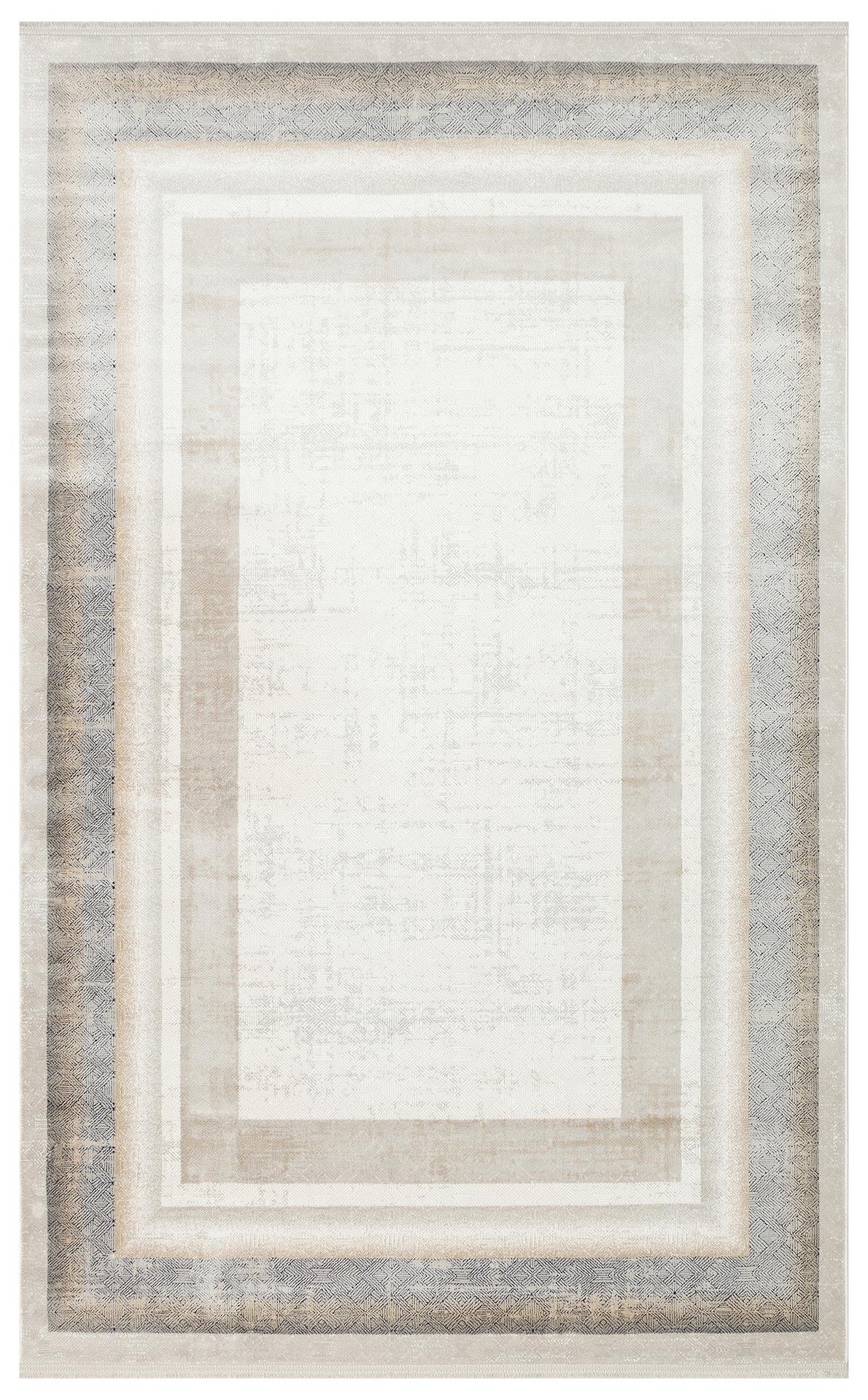 PADONA PDN 08 CREAM GREY  Extra Yumuşak Dokulu Sık Dokuma Modern Desenlere Sahip Şık Salon Halısı