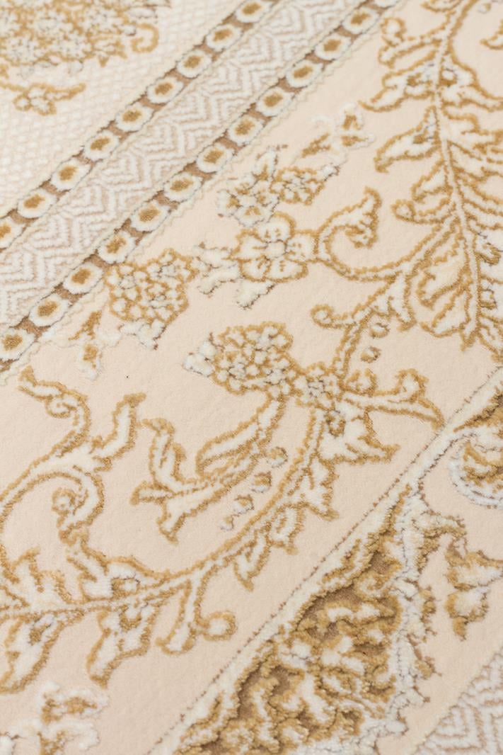PALMIRA PLM 09 CREAM GOLD  Yüksek Kaliteli Sık Dokuma Modern Salon Halısı