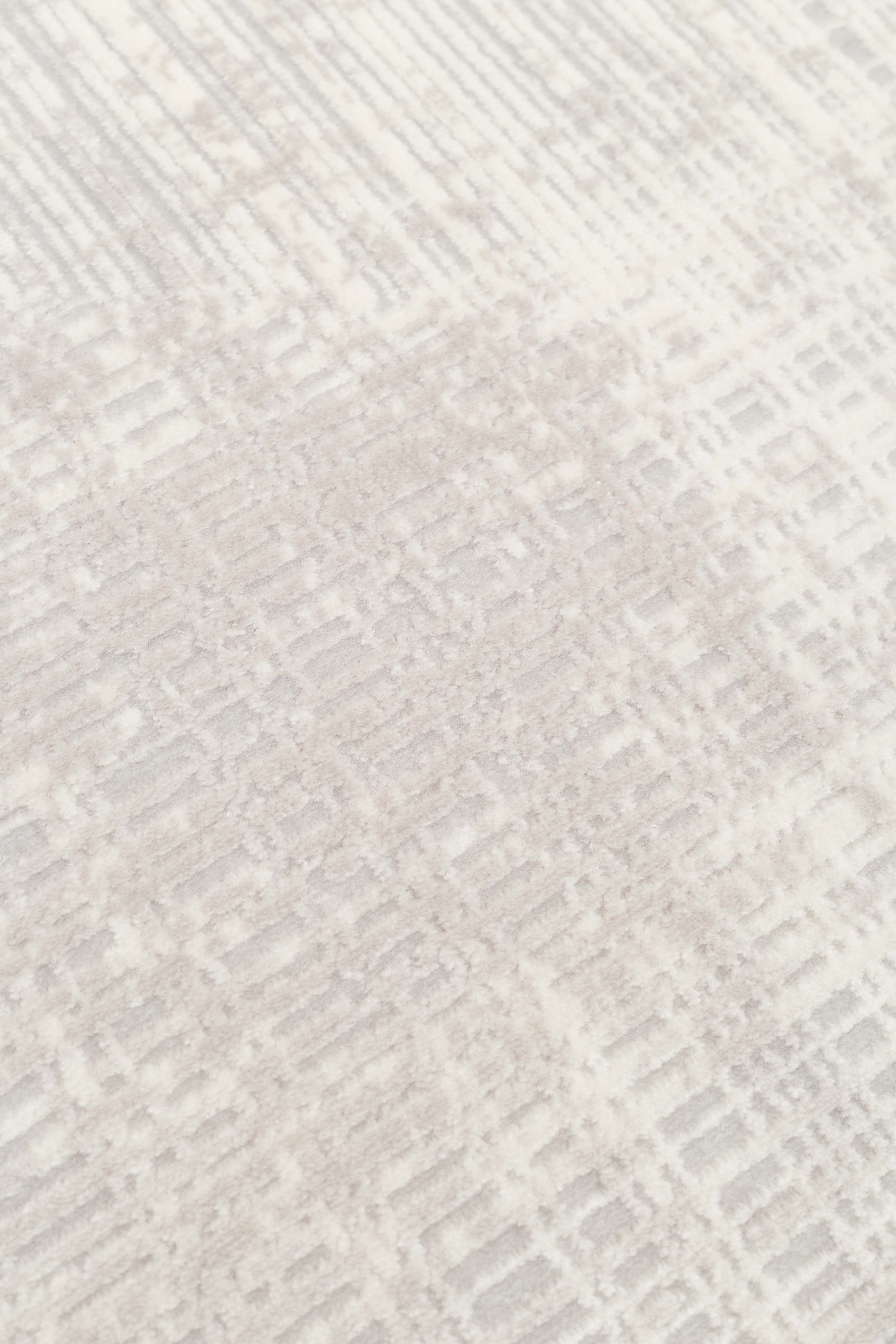 PERA PERA 01 GREY  Yıkanabilir Modern Desenli Kaymaz Tabanlı Akrilik Makine Halısı