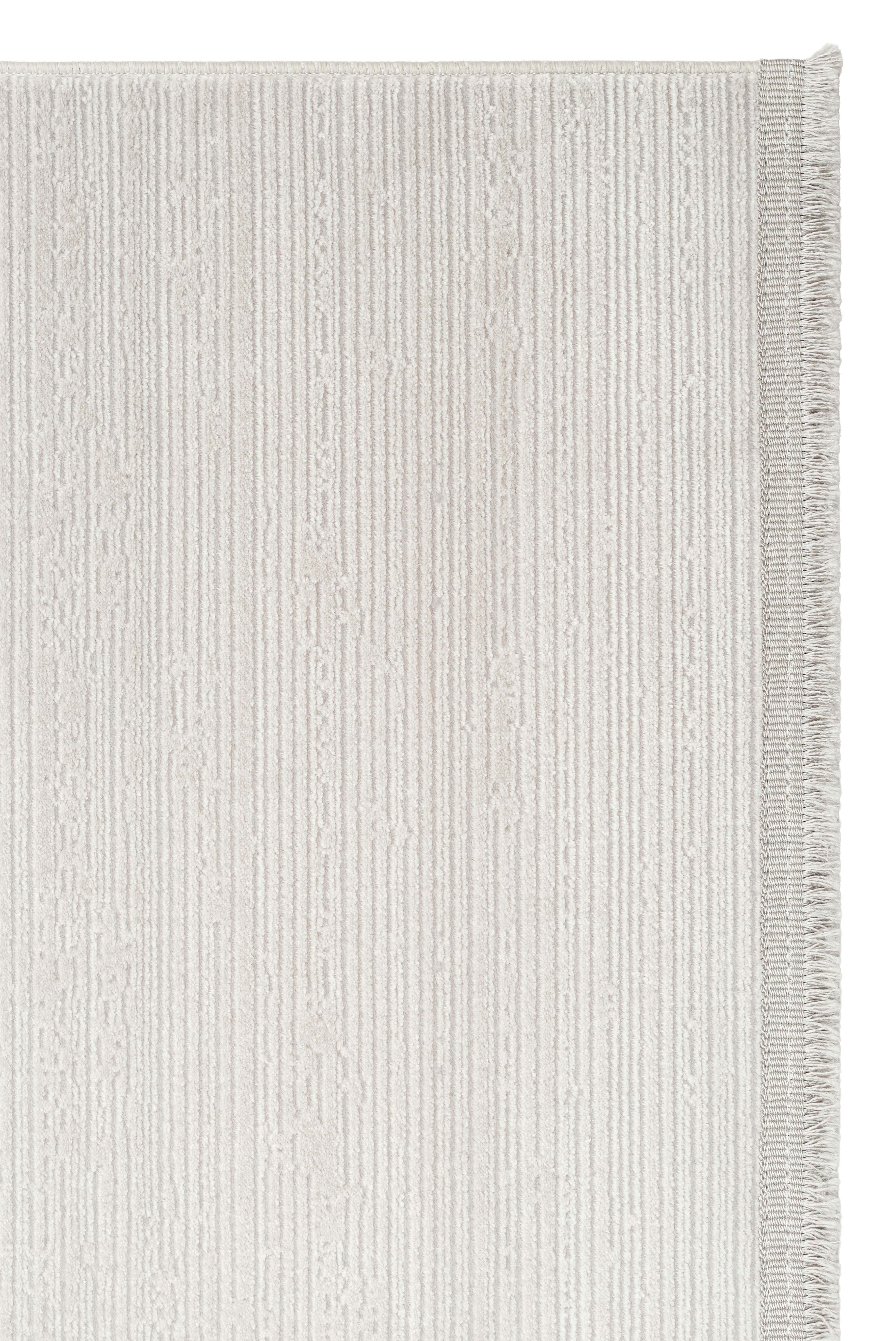 PERA PERA 02 L.GREY  Yıkanabilir Modern Desenli Kaymaz Tabanlı Akrilik Makine Halısı