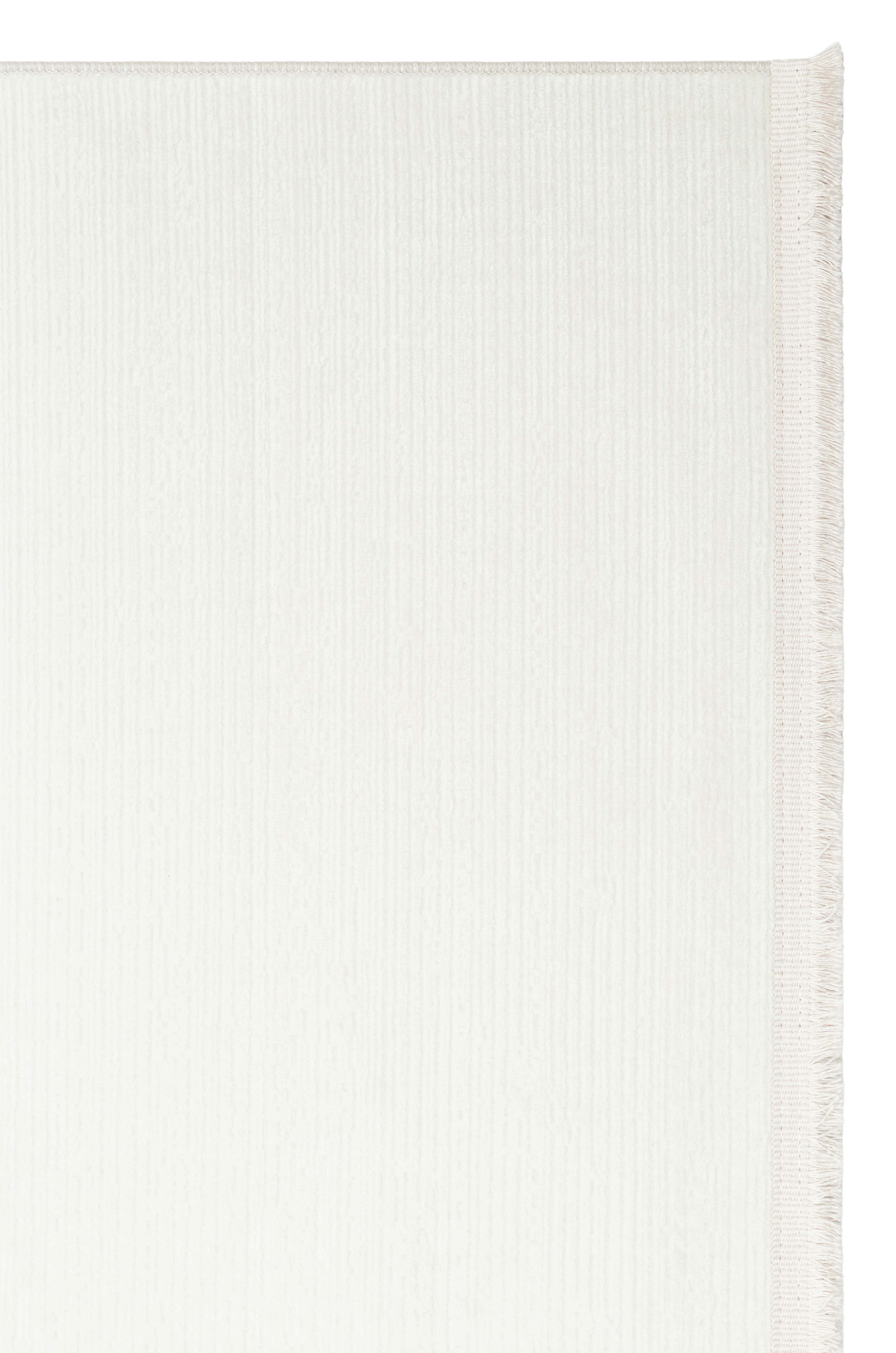 PERA PERA 02 WHITE  Yıkanabilir Modern Desenli Kaymaz Tabanlı Akrilik Makine Halısı