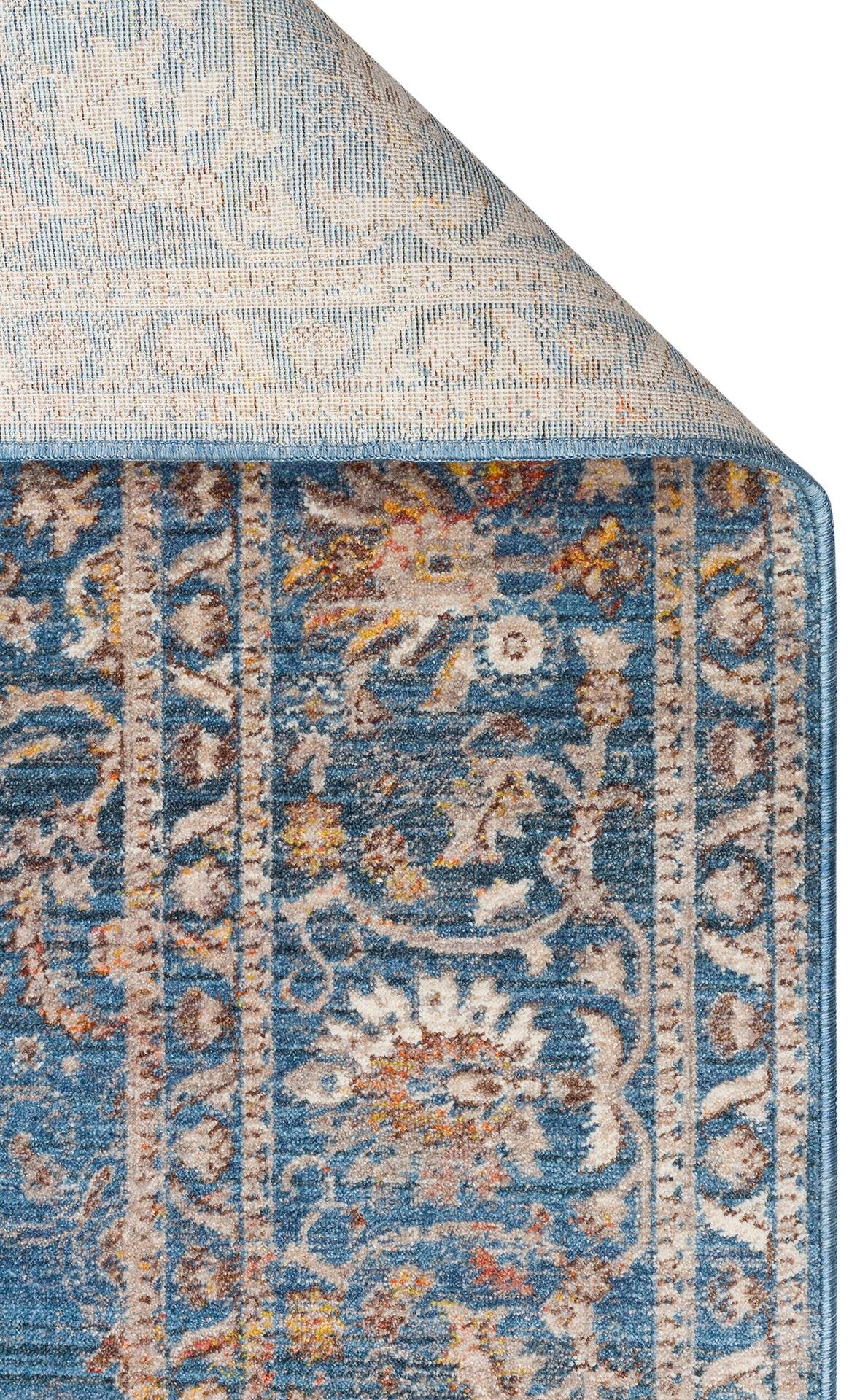 PIETRA PTA 18 NAVY  Sıcak Renk Tonlarını Etnik Desenler ile Buluşturan Yumuşak Tuşeli Makine Halısı