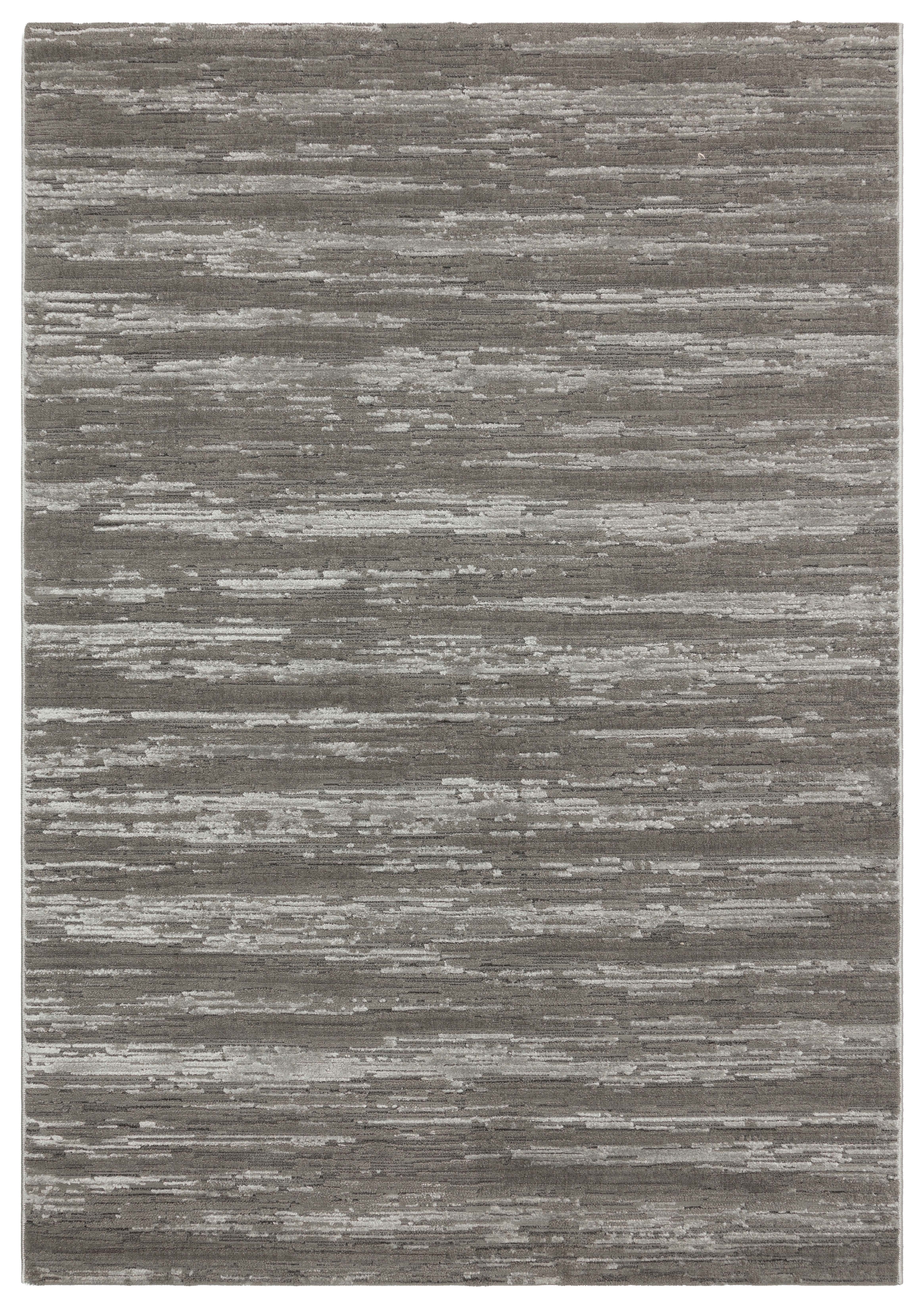 RIVERA RVR 01 GREY  Modern ve Klasik Desenli Yüksek Alçak Çift Boyutlu Dokumaya Sahip Yumuşak Tuşeli Makine Halısı