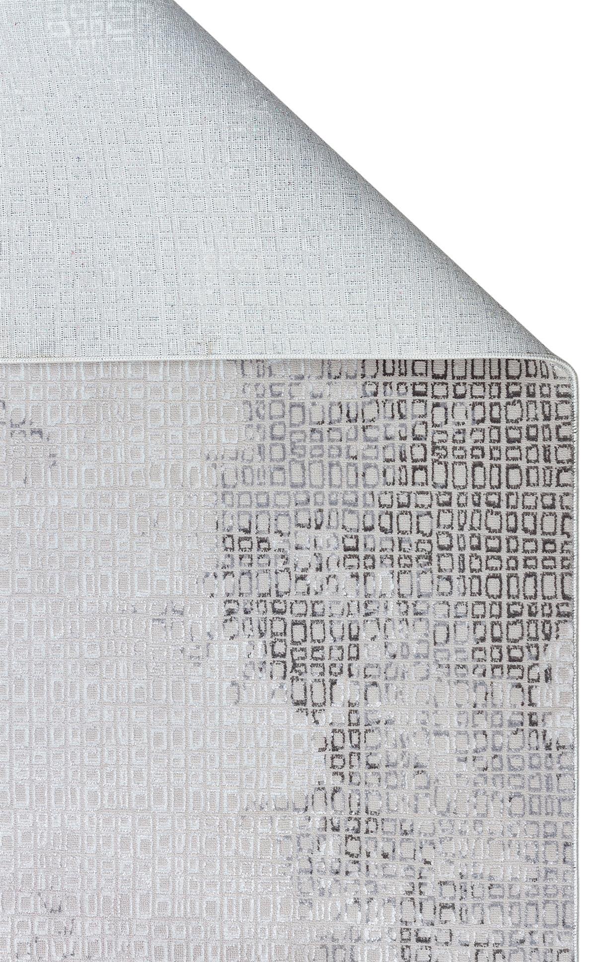 SATEEN ST 108 D.GREY  Yıkanabilir Kaymaz Tabanlı Hav Vermez Sık Dokuma Modern Halı