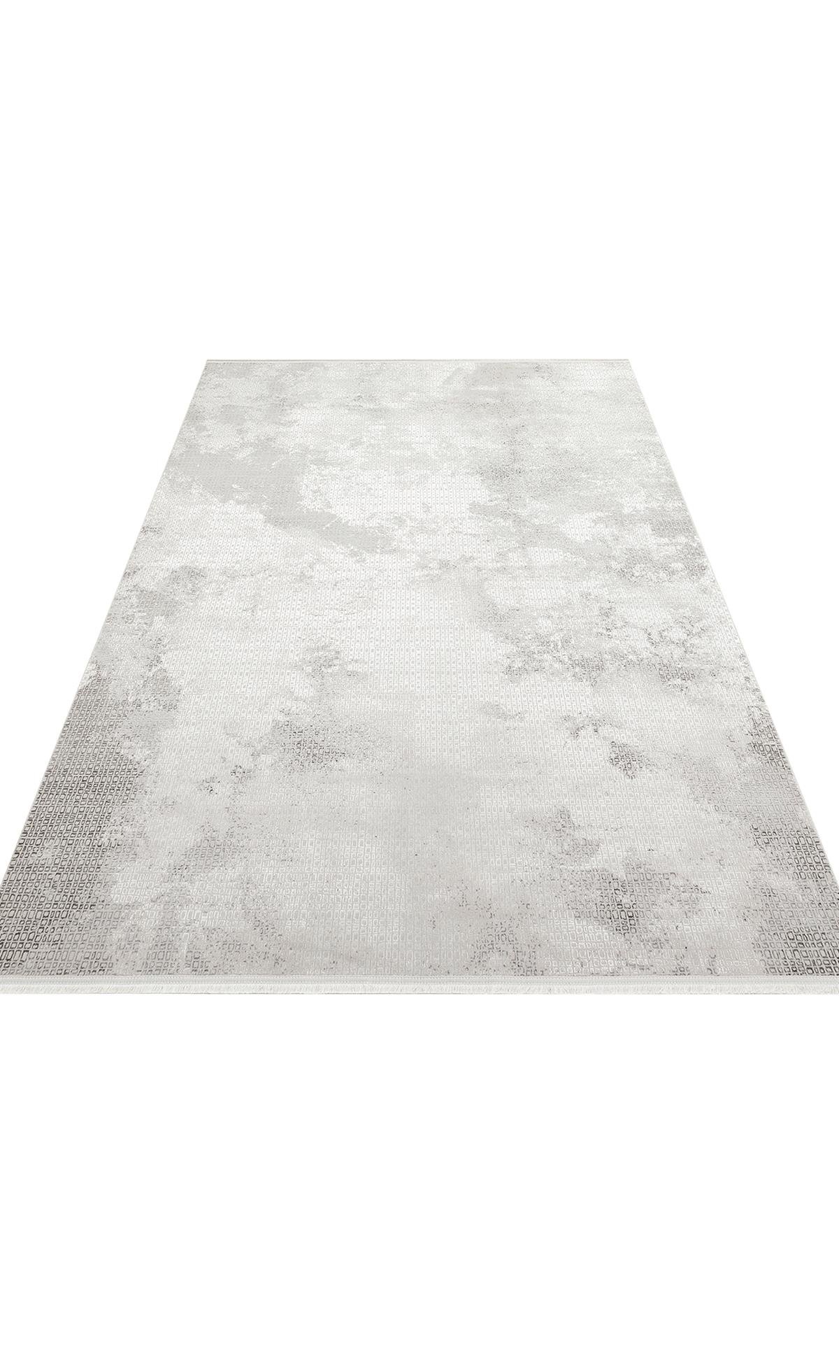 SATEEN ST 108 D.GREY  Yıkanabilir Kaymaz Tabanlı Hav Vermez Sık Dokuma Modern Halı