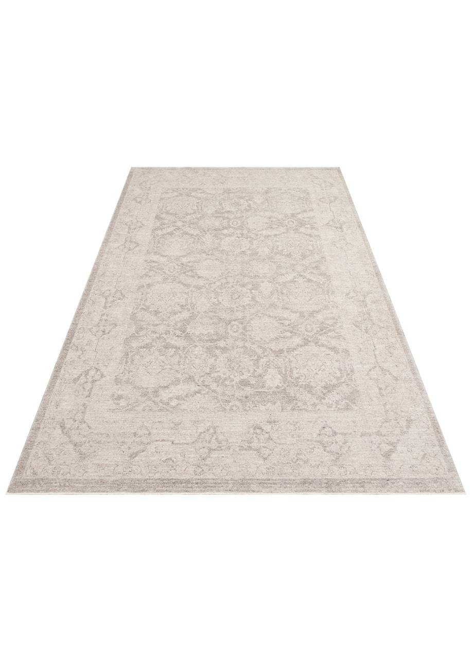 SHIRAZ SHR 01 GREY  Vintage Eskitme Desenli Modern Yumuşak Dokulu Makine Halısı