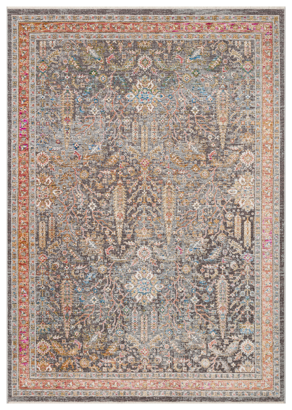 SOFIA SOF 01 MULTY Renkli El Dokuma Uşak Halı Desenlerine Sahip Makine Halısı