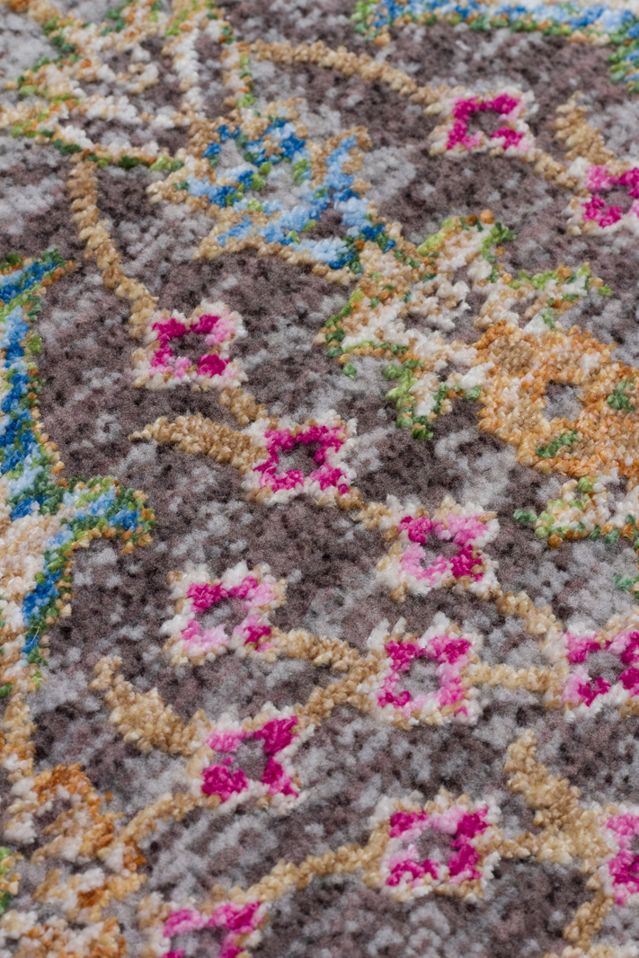 SOFIA SOF 03 MULTY Renkli El Dokuma Uşak Halı Desenlerine Sahip Makine Halısı