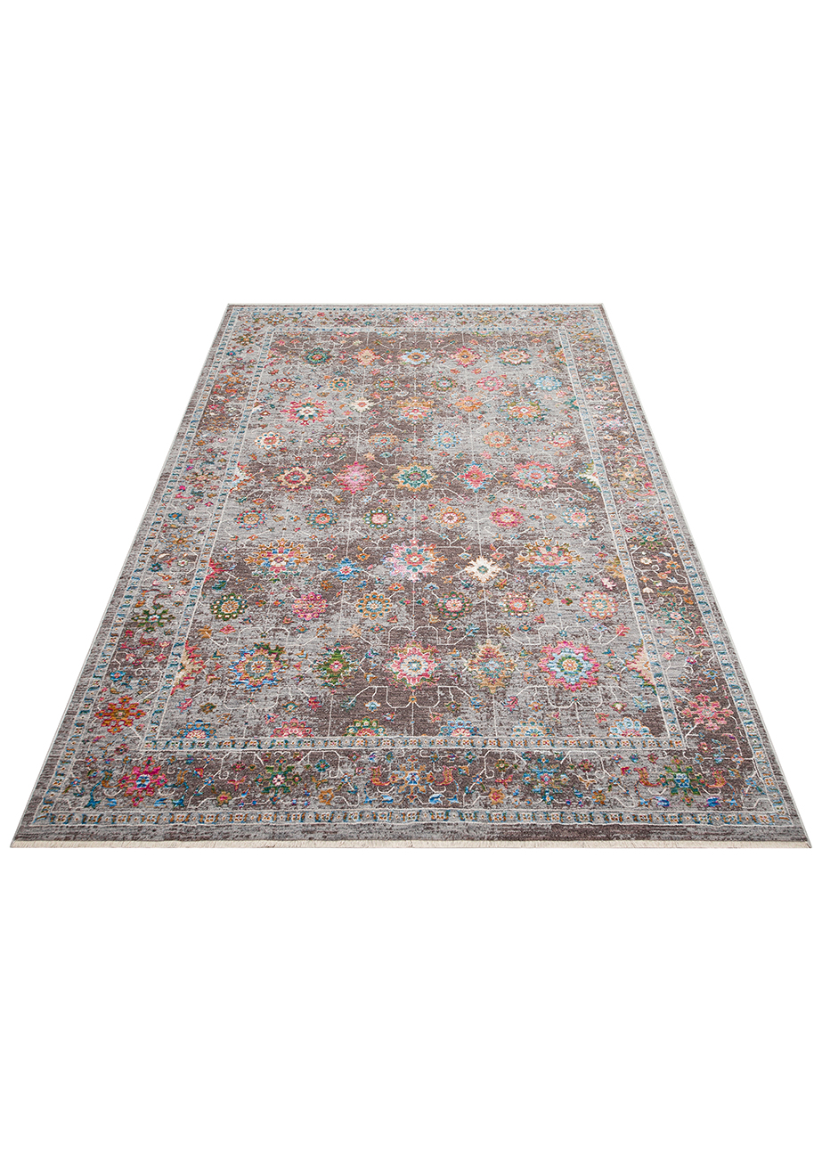 SOFIA SOF 04 MULTY Renkli El Dokuma Uşak Halı Desenlerine Sahip Makine Halısı