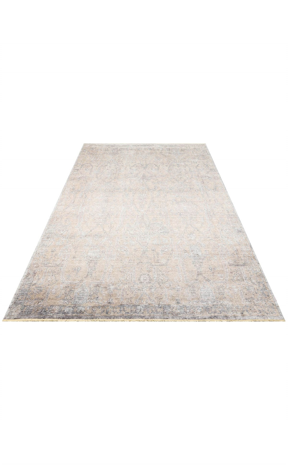 TAFTAN TF 01 BEIGE  Pakistan Overdyed Tarzı Özel Hav Vermeyen ve Kolay Temizlenebilir Bambu Viskonu Kullanılarak El Emeği ile Özel Tezgahlarda Üretilen Uşak Halısı