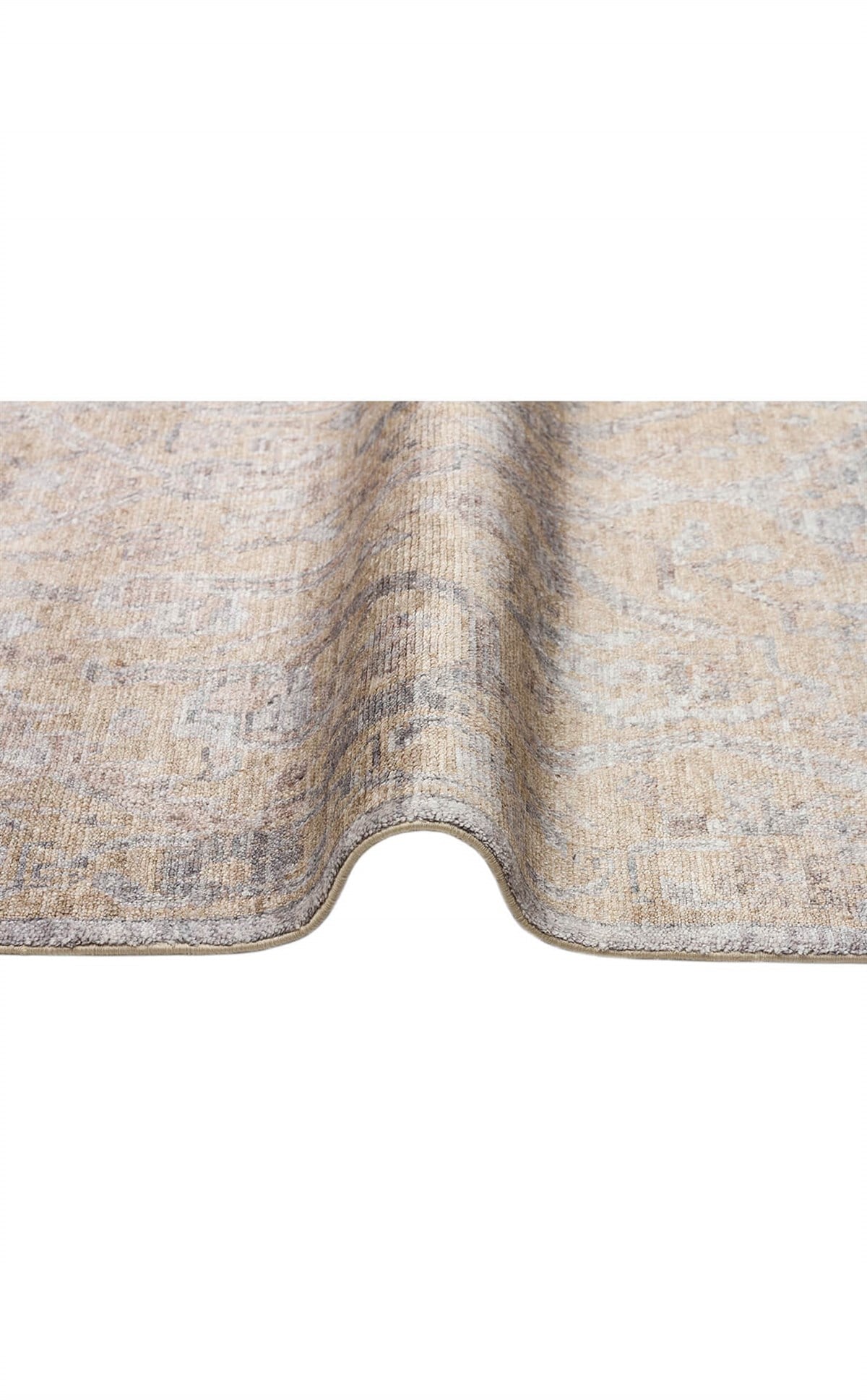 TAFTAN TF 01 BEIGE  Pakistan Overdyed Tarzı Özel Hav Vermeyen ve Kolay Temizlenebilir Bambu Viskonu Kullanılarak El Emeği ile Özel Tezgahlarda Üretilen Uşak Halısı