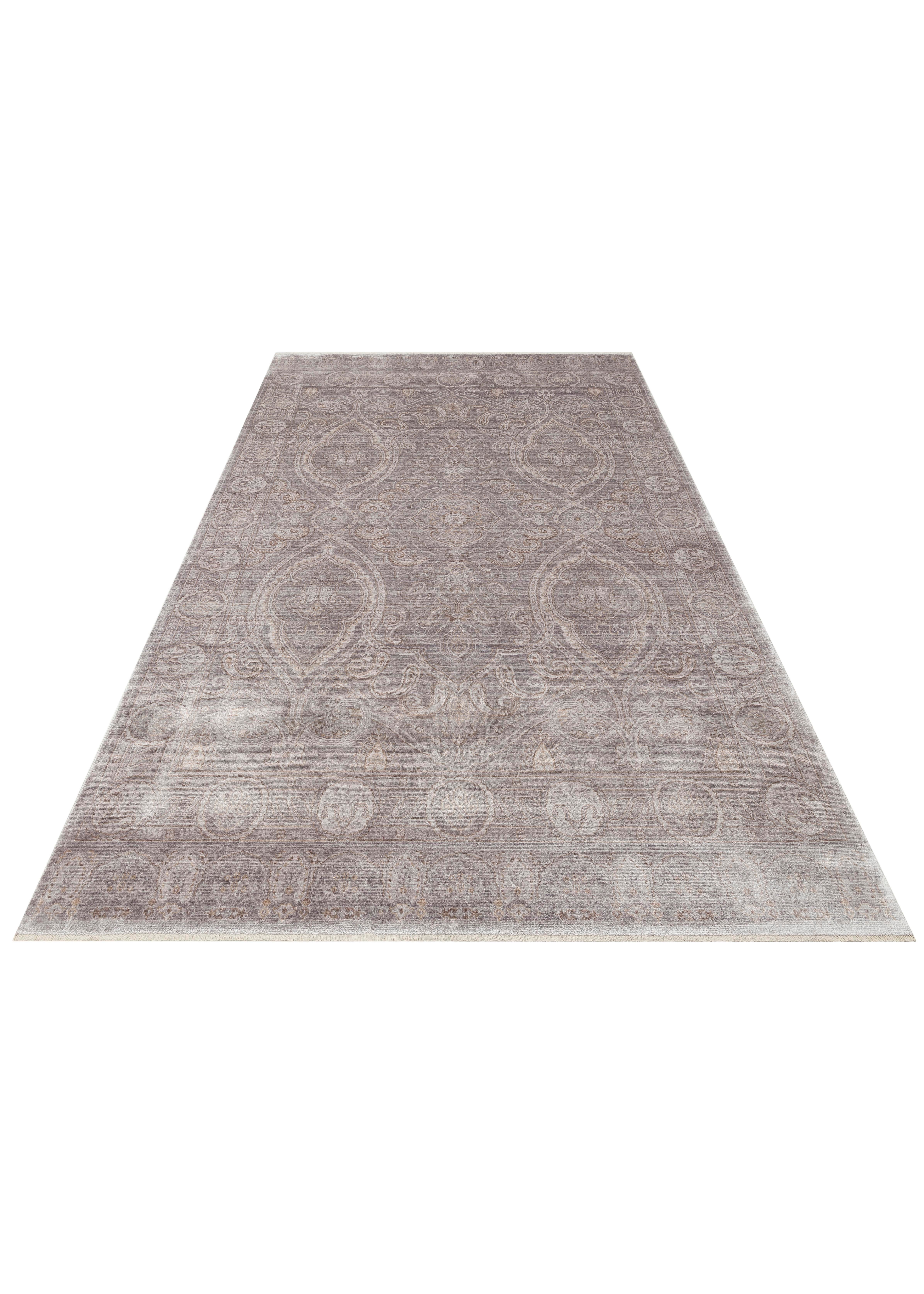 TAFTAN TF 03 D.GREY BRONZE  Pakistan Overdyed Tarzı Özel Hav Vermeyen ve El Emeği ile Özel Tezgahlarda Üretilen Uşak Halısı