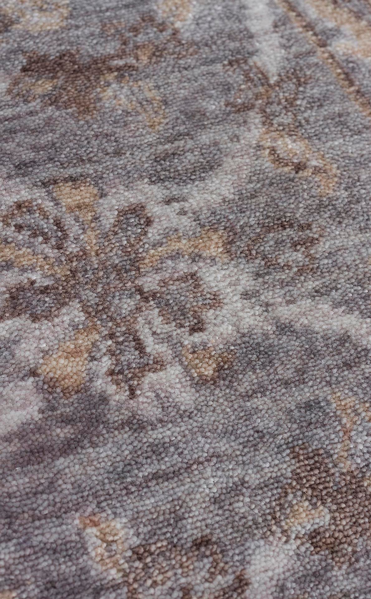 TAFTAN TF 07 D. GREY ANTRASIT  Pakistan Overdyed Tarzı Özel Hav Vermeyen ve El Emeği ile Özel Tezgahlarda Üretilen Uşak Halısı