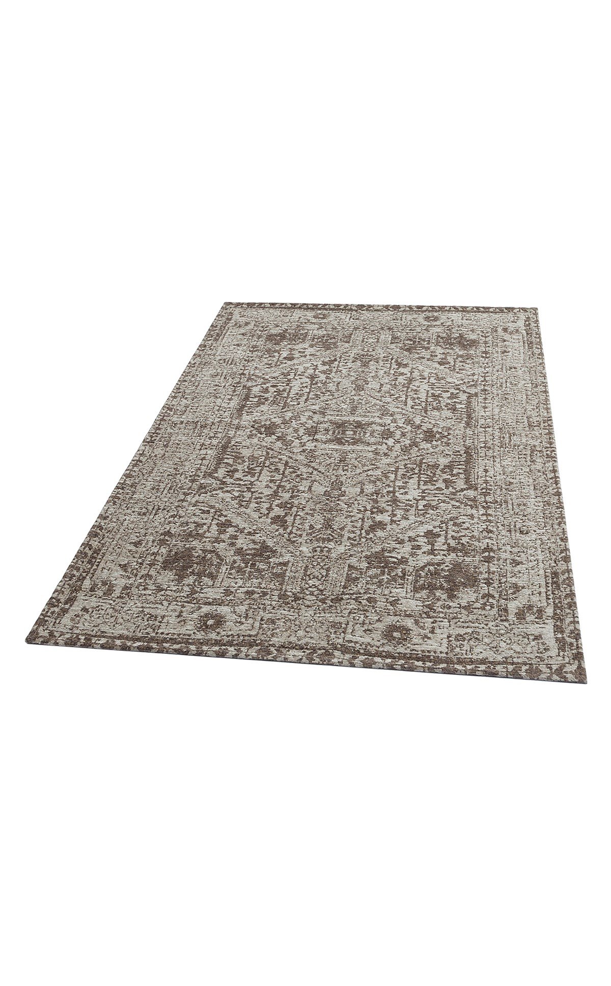 TOLEDO TD 01 GREY  Hav Toz Vermez Antibakteriyel Vintage Desenli Yıkanabilir İnce Dokuma Halı