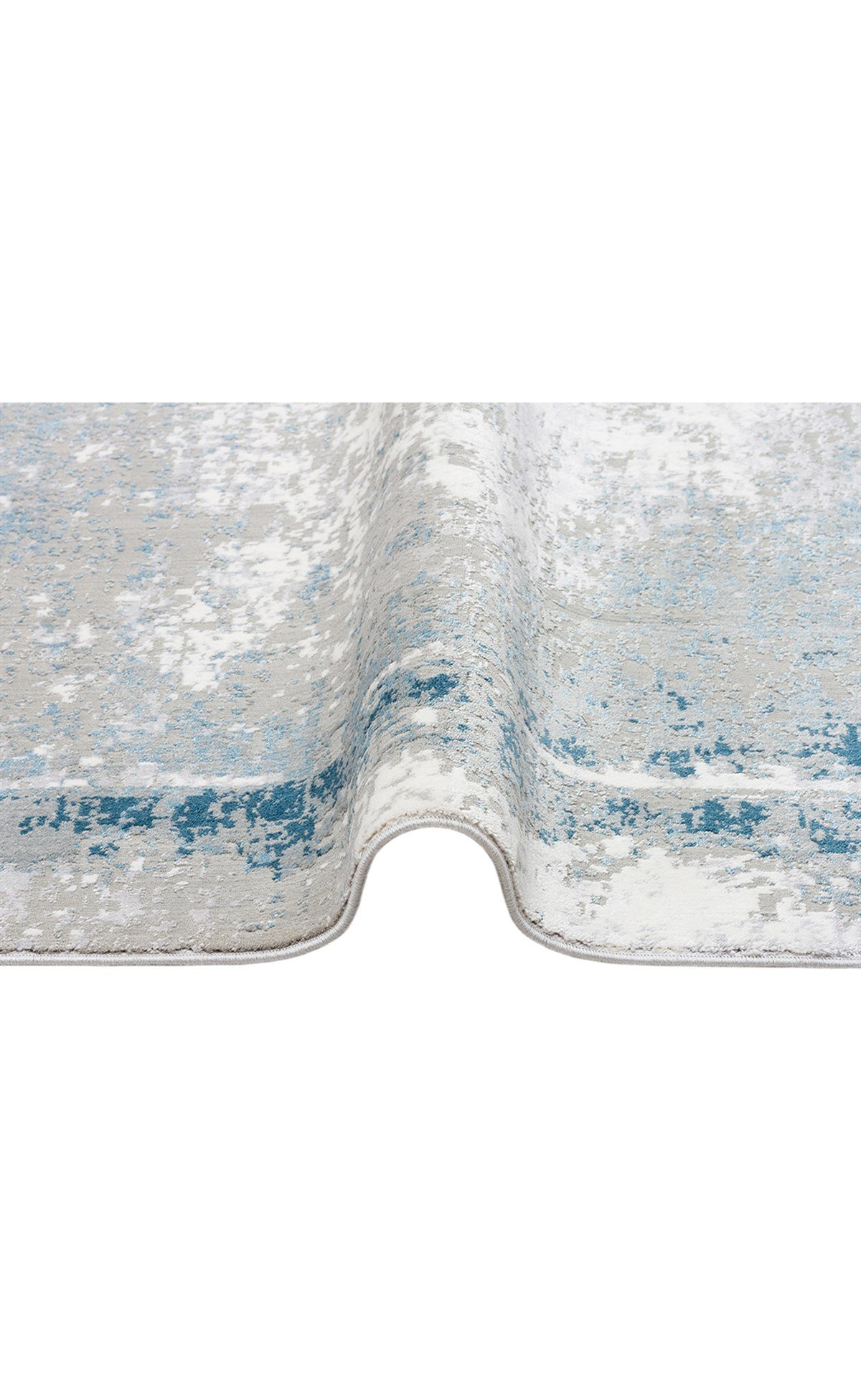 VERONA VR 17 GREY BLUE XW  Kolay Kullanımlı Yumuşak İpeksi Tuşeli Modern İnce Makine Halısı