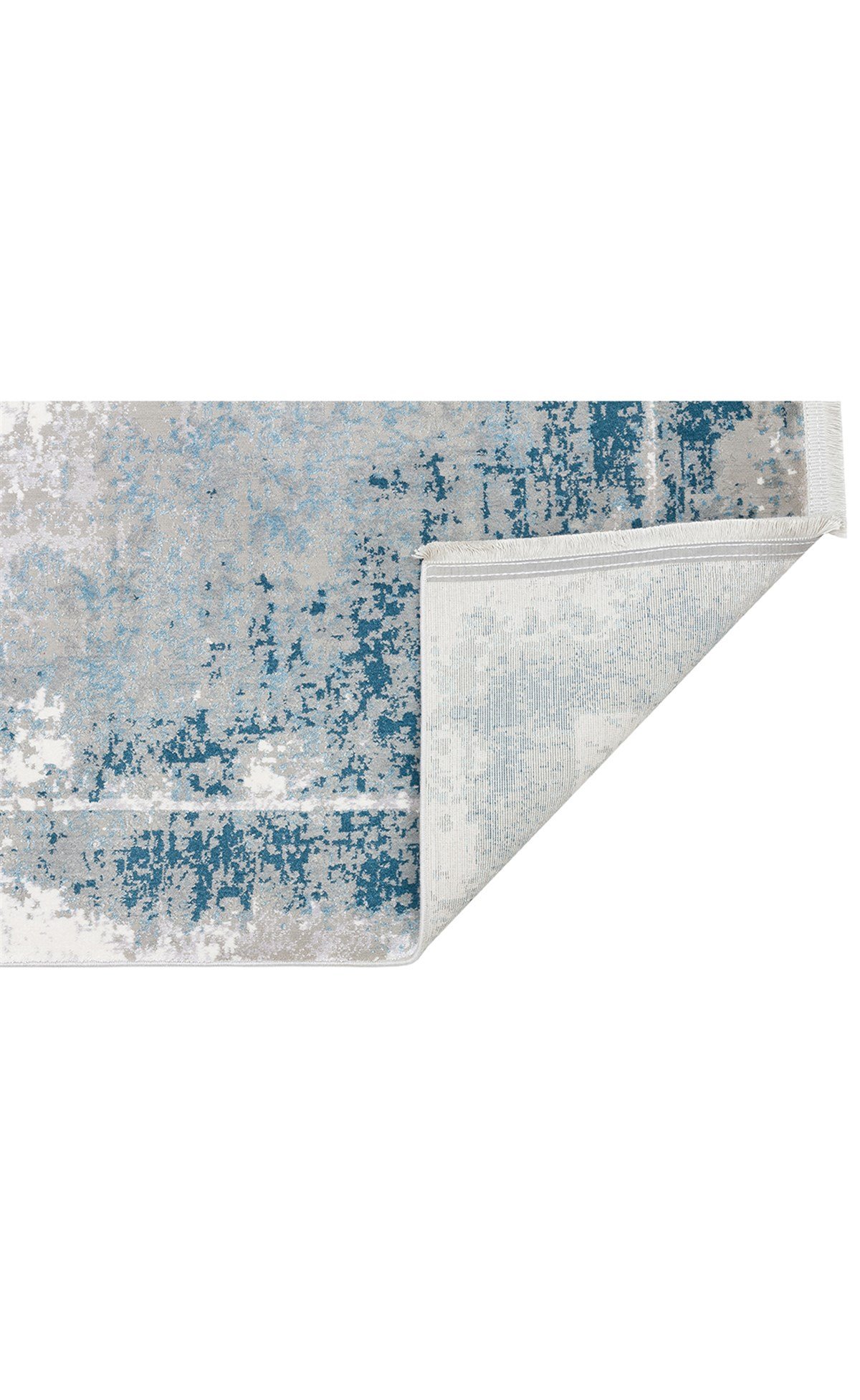 VERONA VR 17 GREY BLUE XW  Kolay Kullanımlı Yumuşak İpeksi Tuşeli Modern İnce Makine Halısı