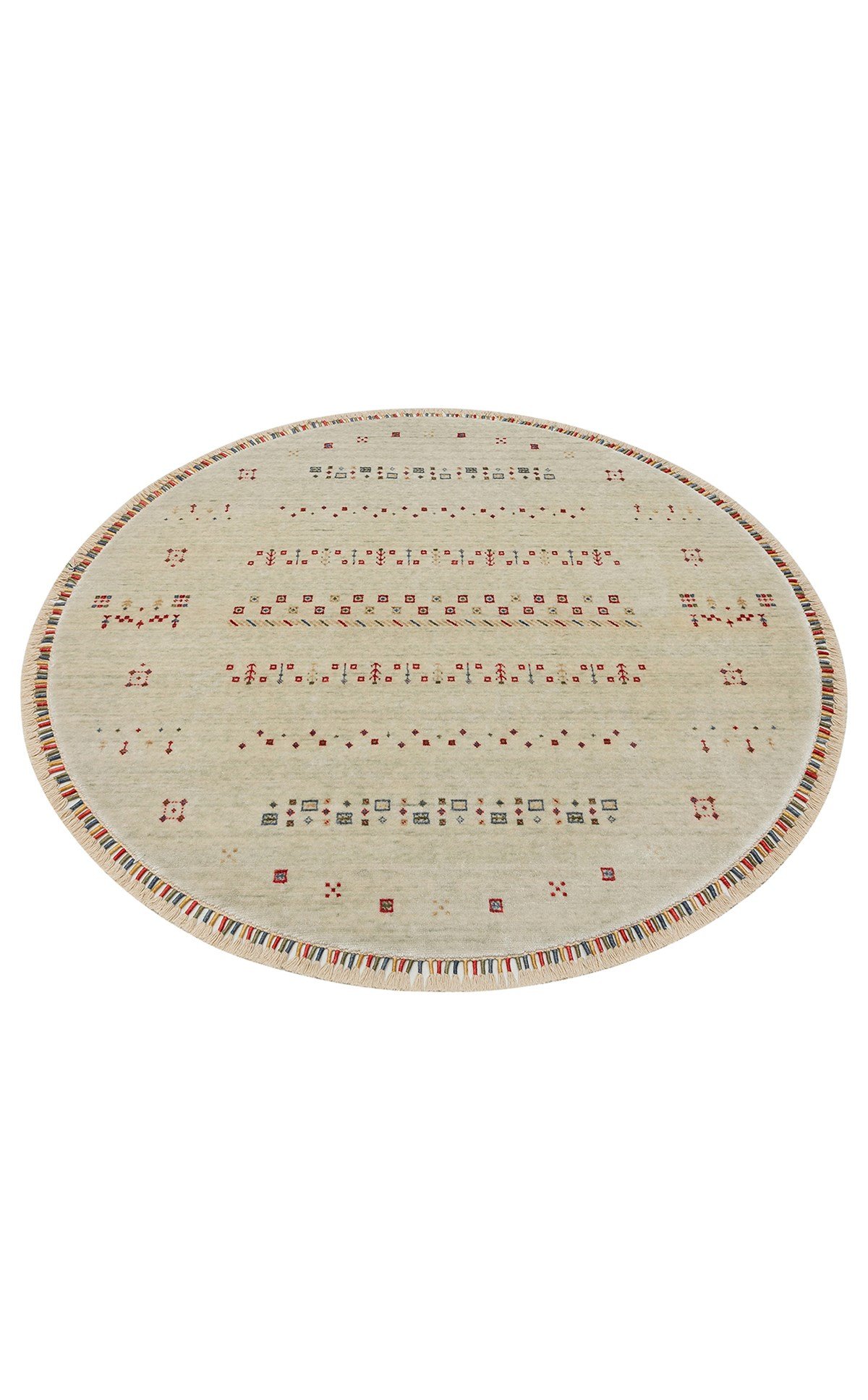 ZARA ZR 06 BEIGE Q  Otantik Desenli Özel Hav Vermeyen ve Kolay Temizlenebilir Tensel Kullanılarak El Emeği ile Özel Tezgahlarda Üretilen Modern Uşak Halısı