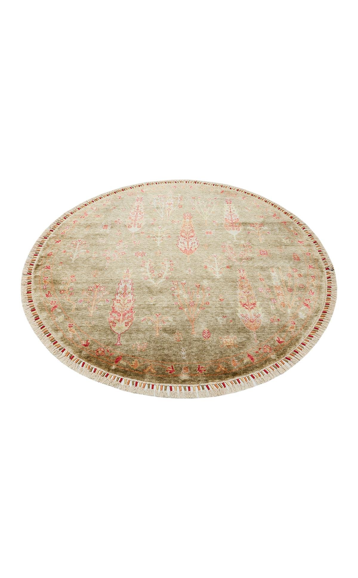 ZARA ZR 08 GREEN AUTUMN Q  Otantik Desenli Özel Hav Vermeyen ve Kolay Temizlenebilir Tensel Kullanılarak El Emeği ile Özel Tezgahlarda Üretilen Modern Uşak Halısı