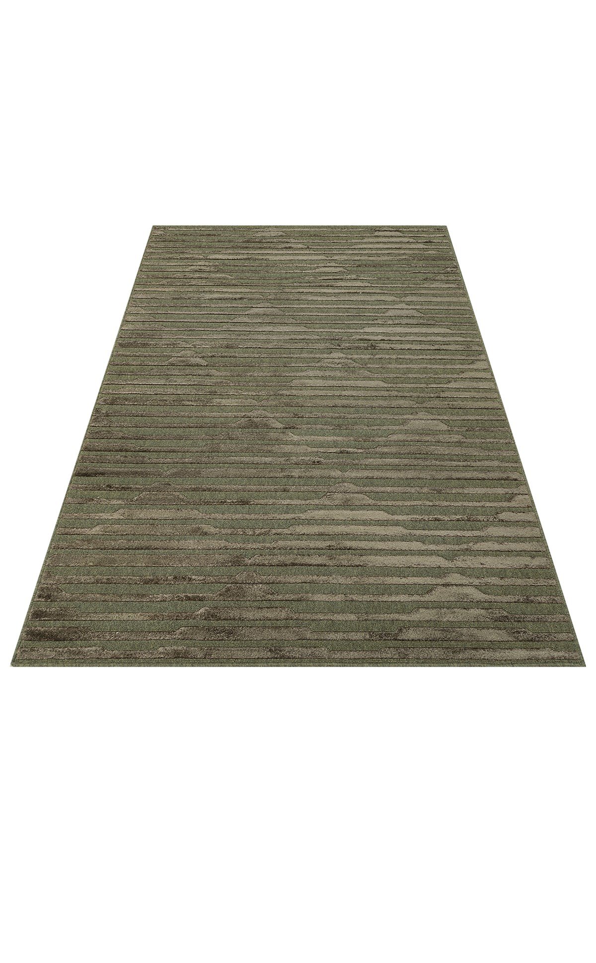 ZENITH DYED ZNT 02 GREEN DYED  Yüksek Alçak Dokulu Naturel Yün ve Viskon Modern Dokuma Halı