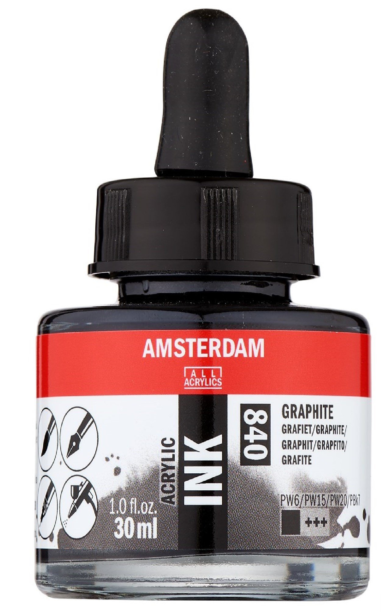 AMSTERDAM AKRİLİK MÜREKKEBİ 30ML GRAPHITE