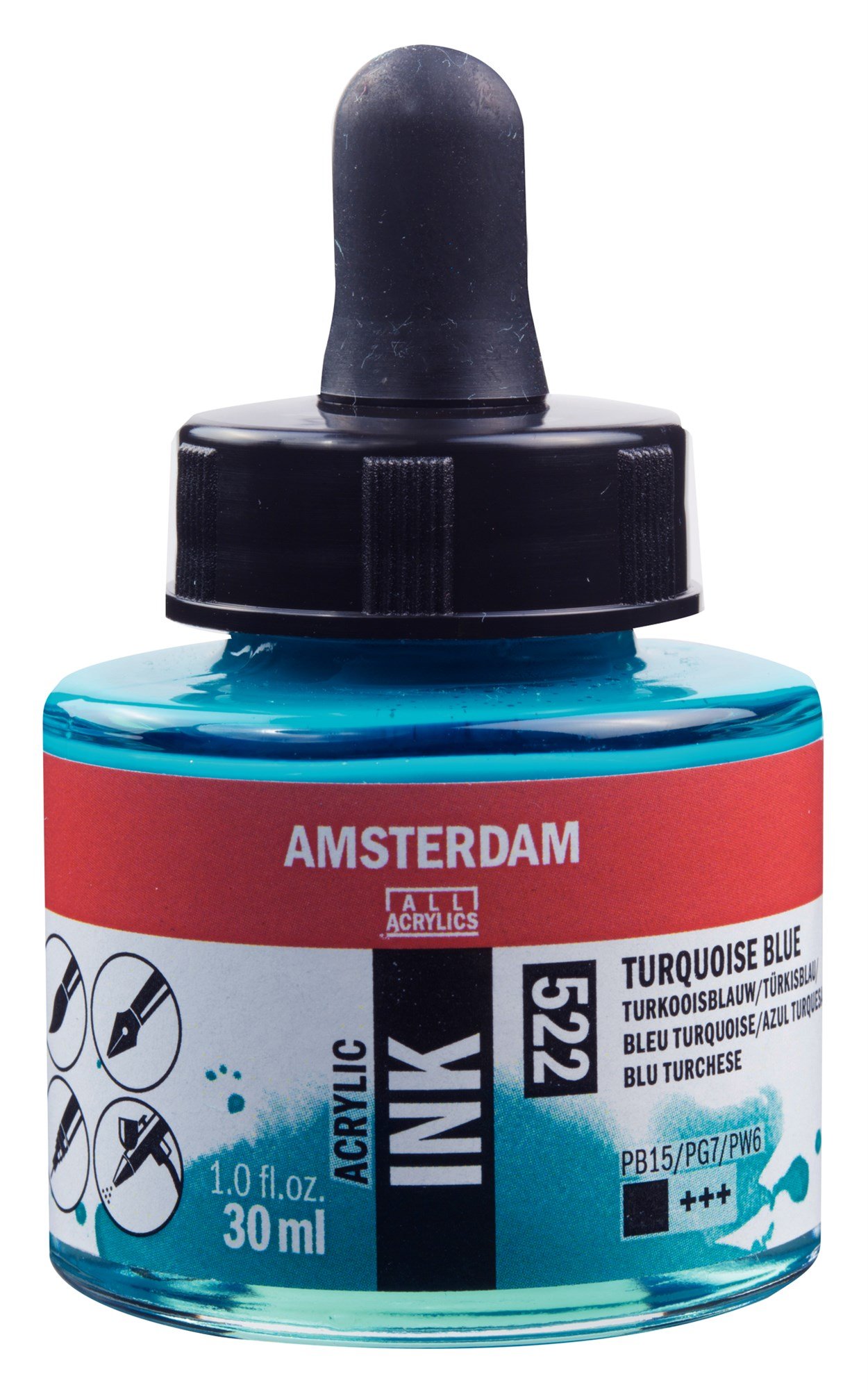 AMSTERDAM AKRİLİK MÜREKKEBİ 30ML TURQ.BLUE