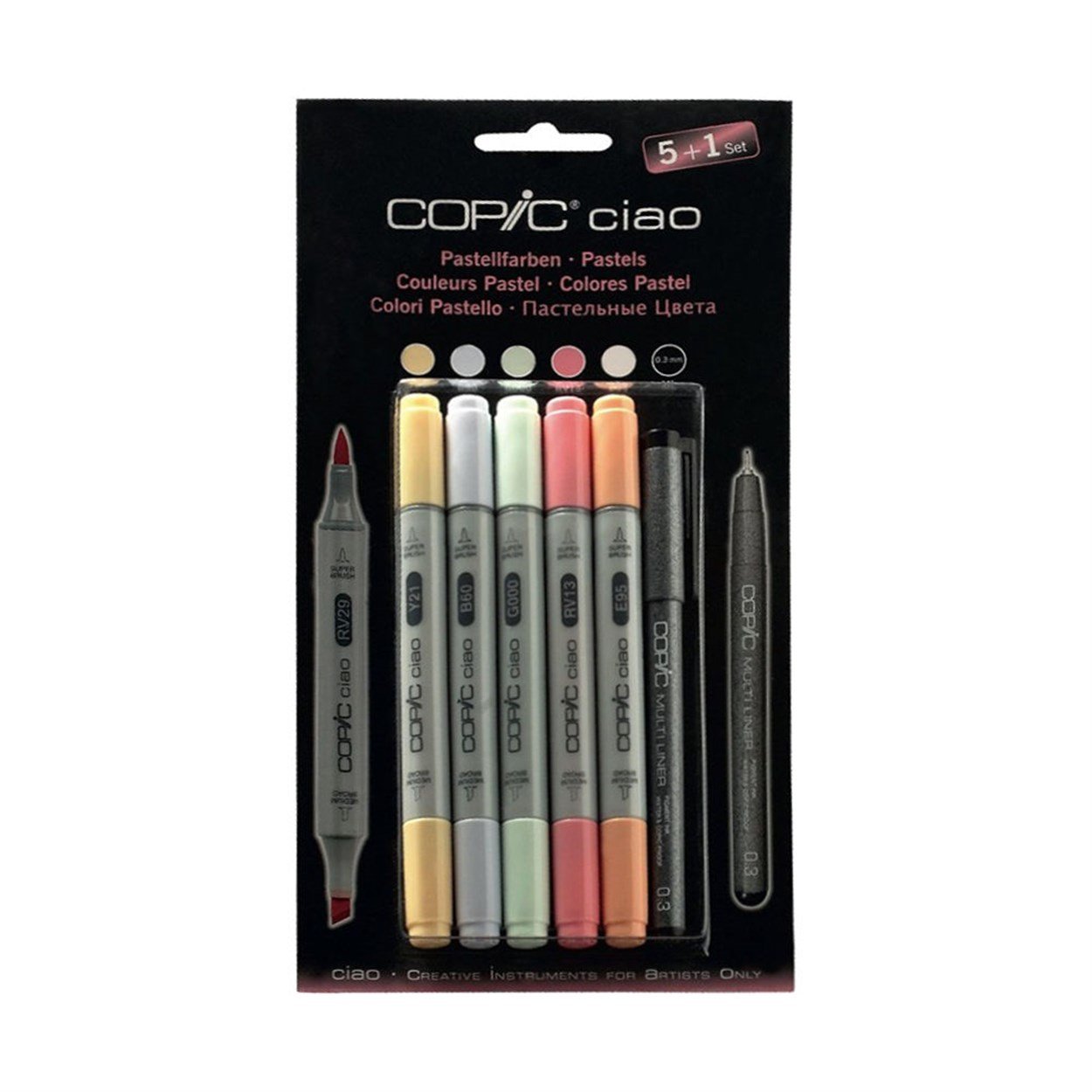 COPİC CİAO MARKER SET 5+1 PASTELS