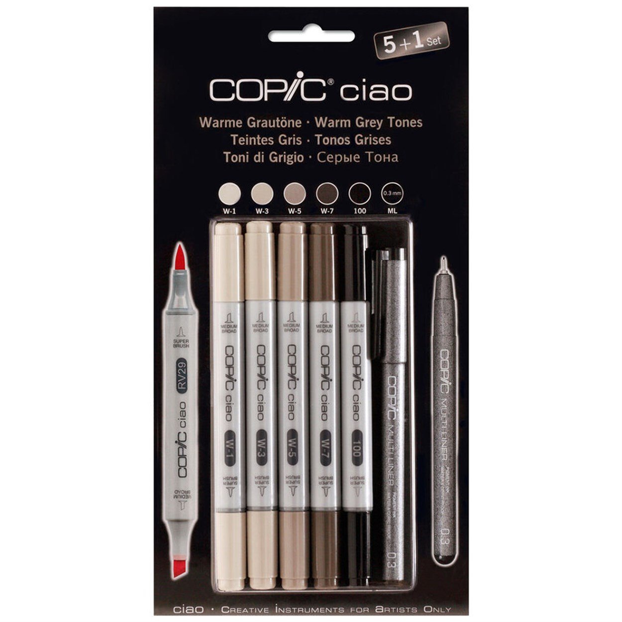 COPİC CİAO MARKER SET 5+1 WARM GREY TONES