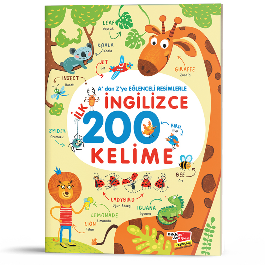 A'dan Z'ye Eğlenceli Resimlerle İngilizce 200 Kelime | 3 Yaş Üzeri 