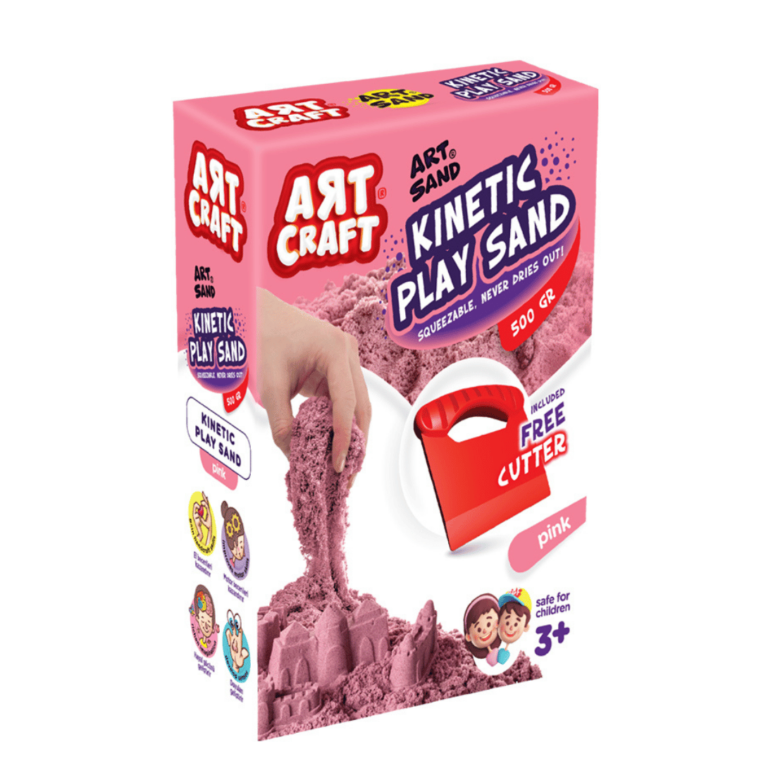 Aksesuarlı Kinetik Oyun Kumu 500 gr 3+ Yaş | Art Craft Dede Marka
