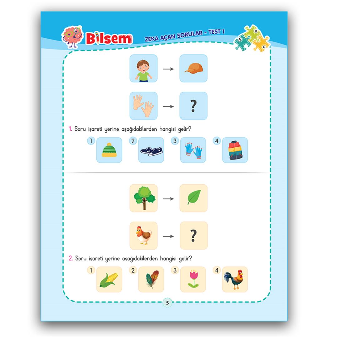 Bilsem Zeka Açan Sorular 3'lü Set | IQ Brain Teasers 6-9 Yaş