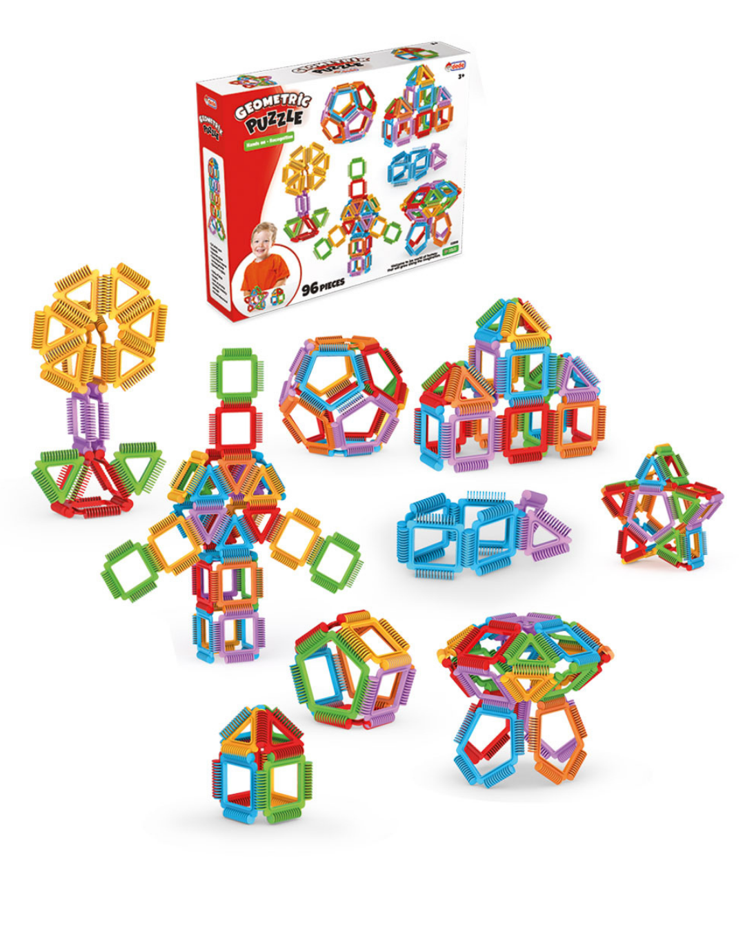 Geometrik Puzzle 96 Parça 3+ Yaş | Dede Oyuncak