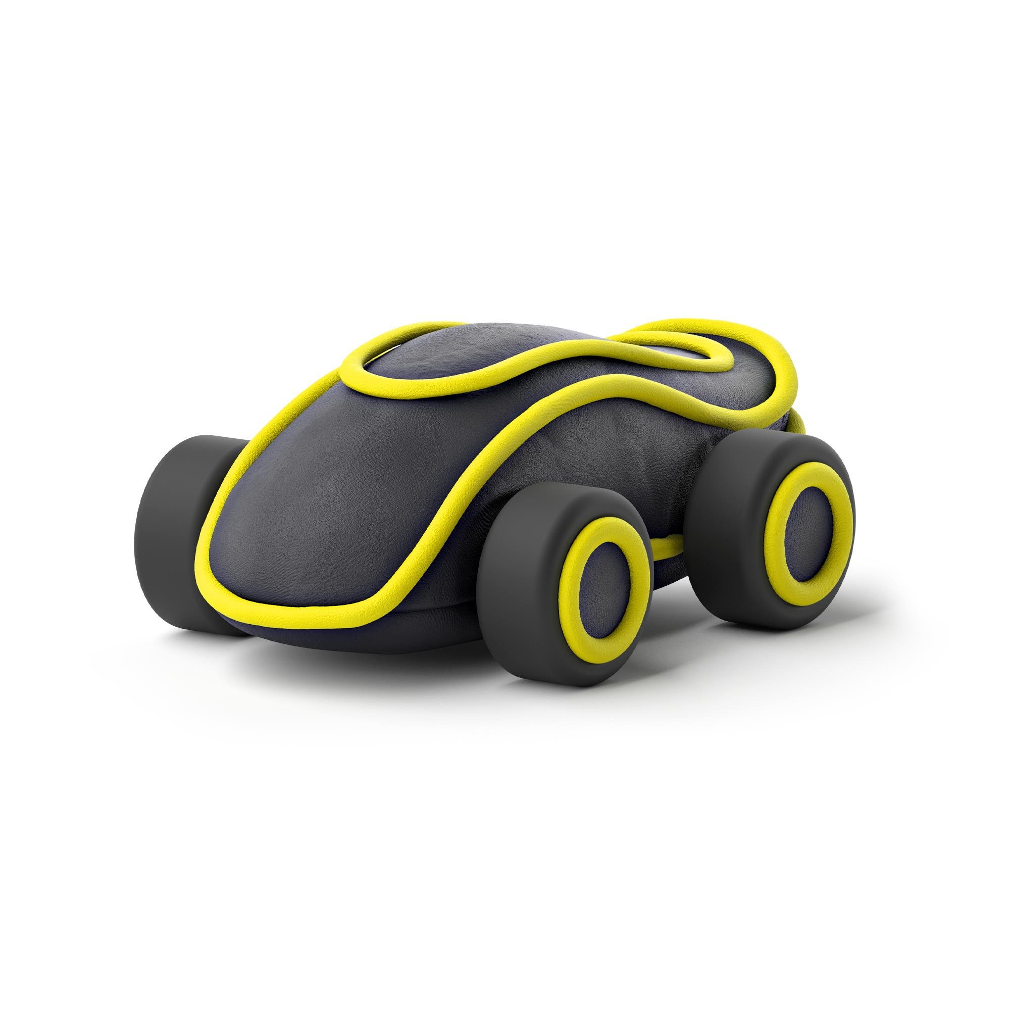 Hava ile Kuruyan Kil (2'li kutu) - Sarı  Siber Araba Hey Clay | 3+ Yaş