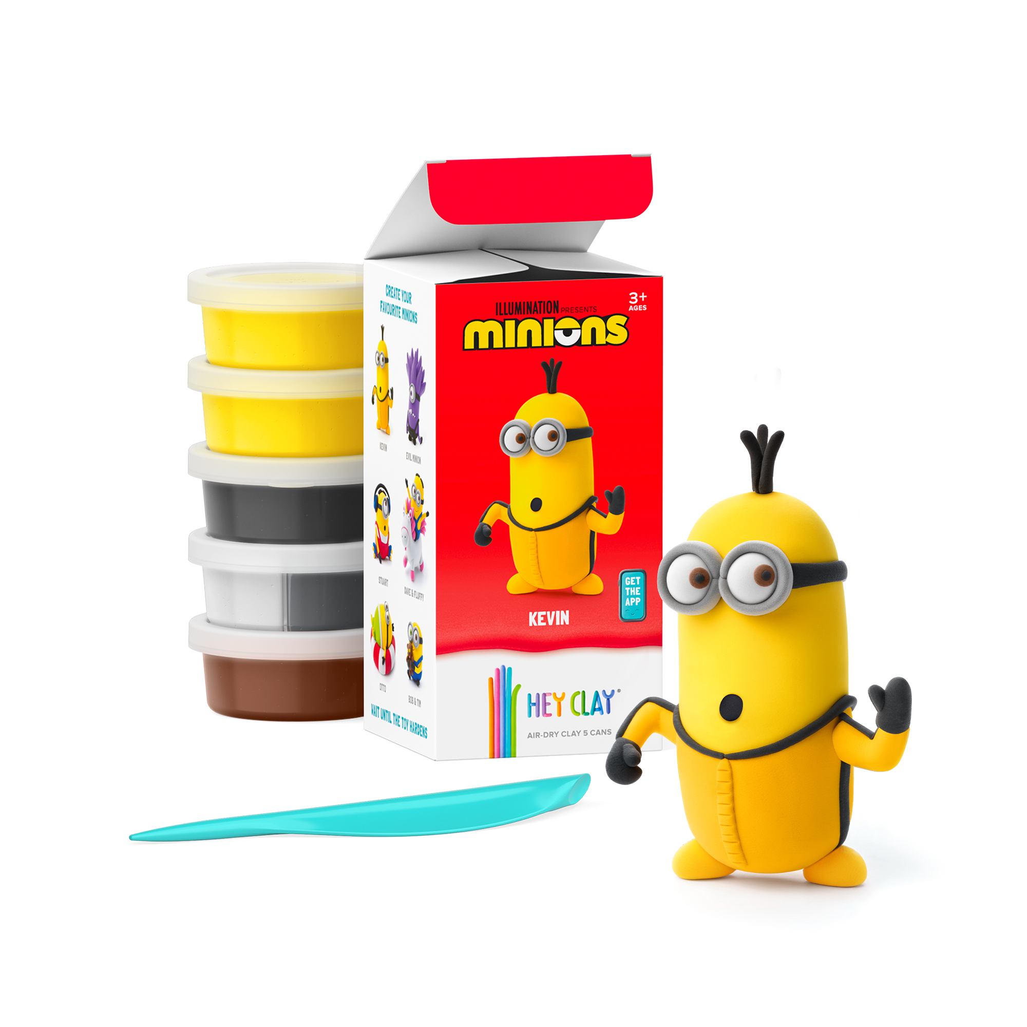 Hava ile Kuruyan Kil (5'li kutu) - Minyonlar - Kevin Hey Clay | 3+ Yaş