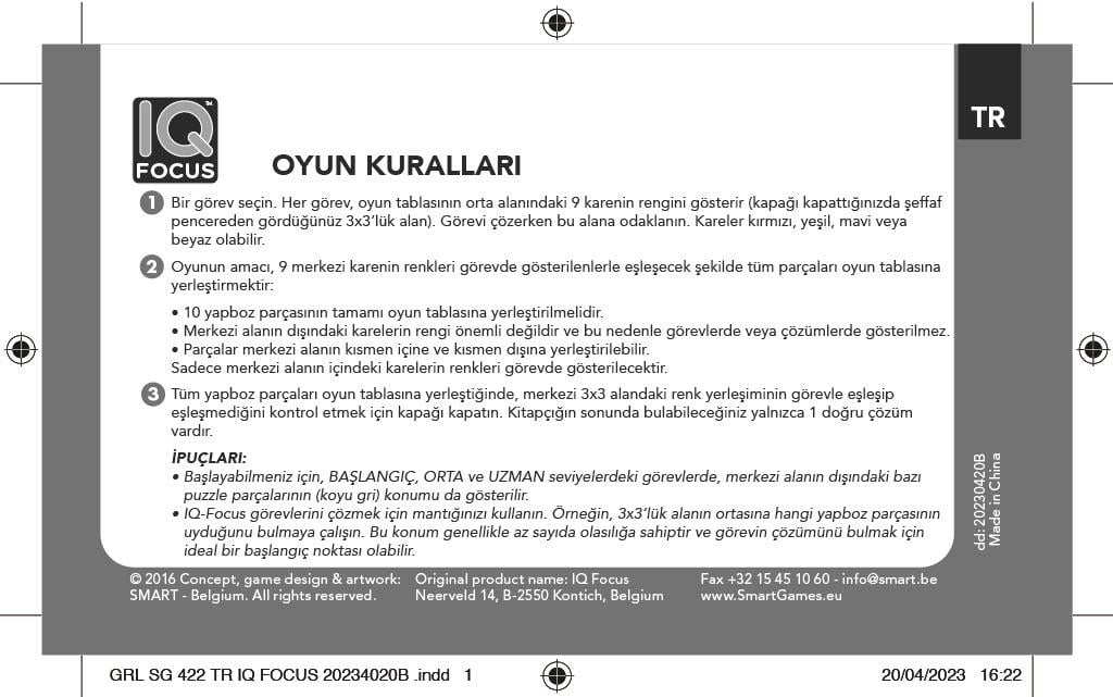 IQ-Focus SmartGames | 8+ Yaş