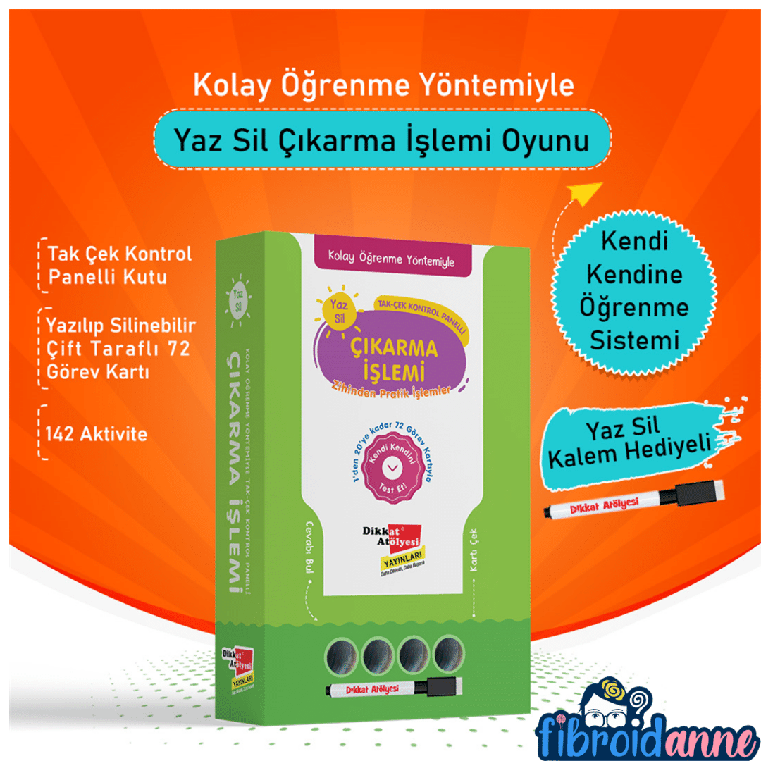 Kolay Öğrenme Yöntemi ile Çıkarma İşlemi | Dikkat Atölyesi