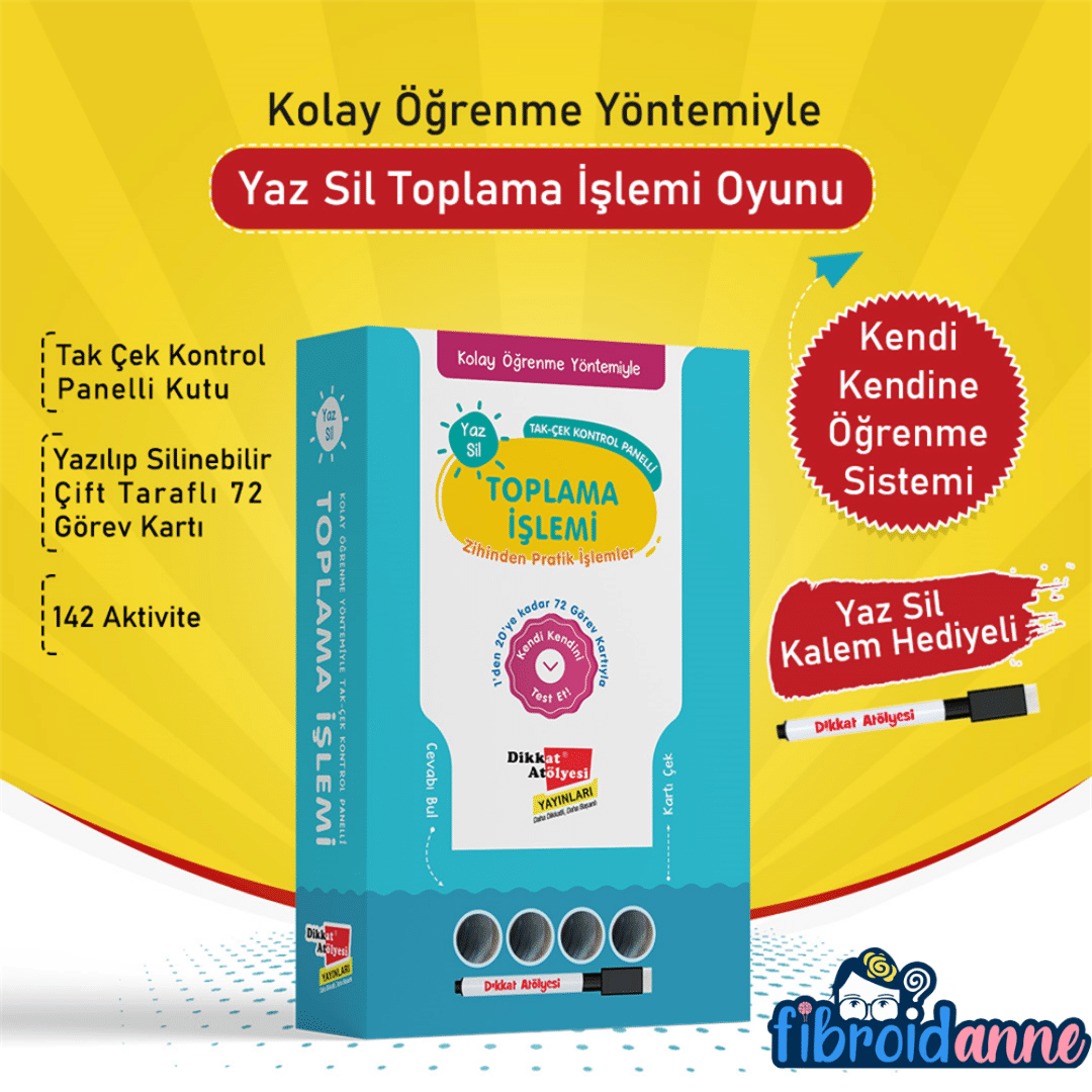 Kolay Öğrenme Yöntemiyle Yaz Sil Toplama İşlemi Oyunu | Matematik Oyunu