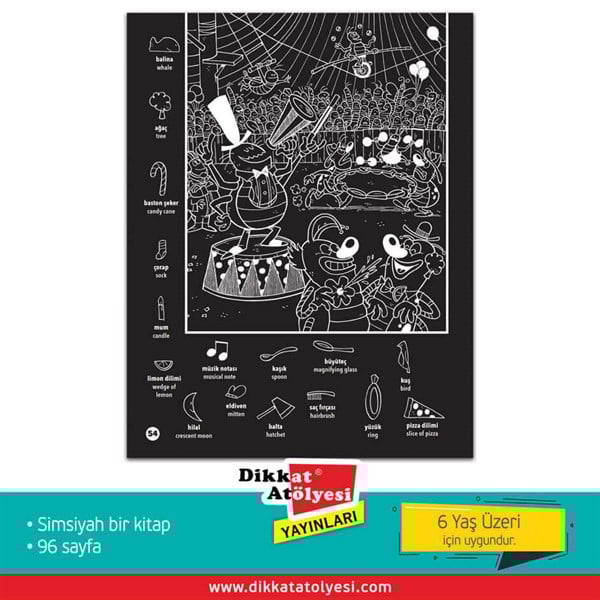 Parlayan Hidden Pictures  Puzzle Dikkat Geliştirme Kitabı | 7-99 Yaş