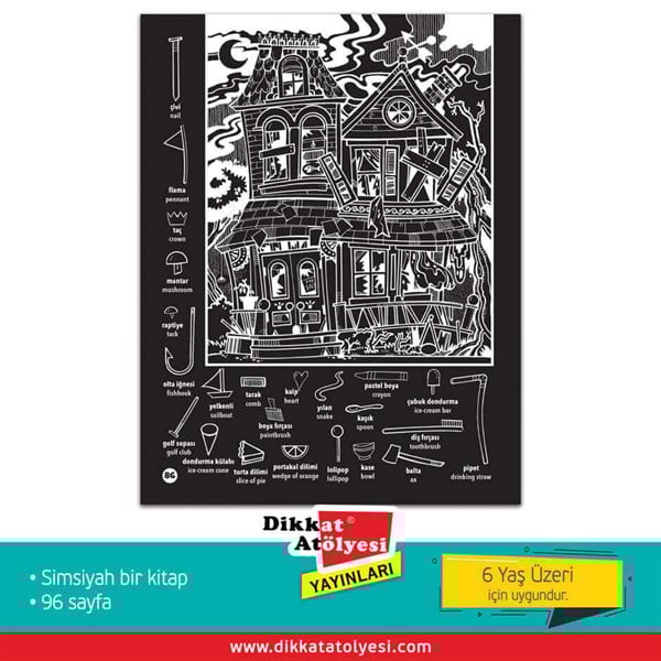 Parlayan Hidden Pictures  Puzzle Dikkat Geliştirme Kitabı | 7-99 Yaş