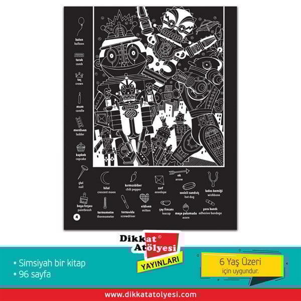 Parlayan Hidden Pictures  Puzzle Dikkat Geliştirme Kitabı | 7-99 Yaş