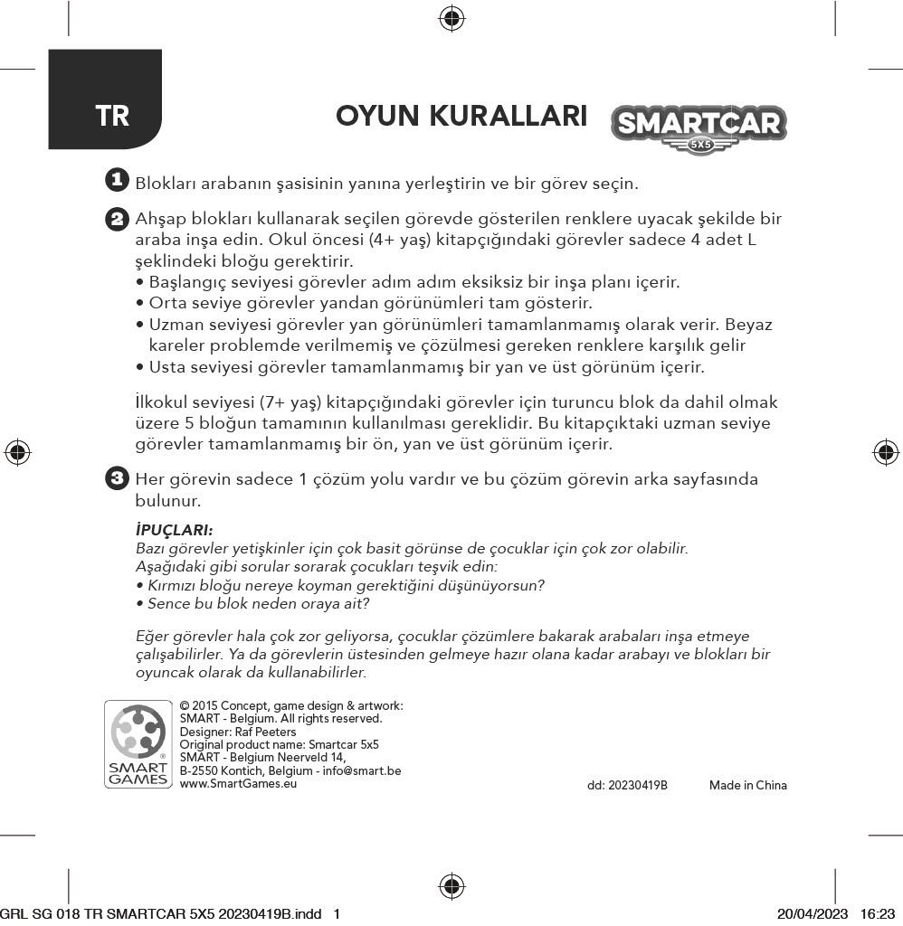 Smart Car 5X5 SmartGames | 4+ Yaş