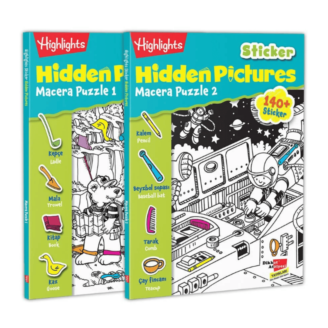 Sticker Hidden Pictures Macera Puzzle2'li Set 4-7 Yaş | Dikkat Atölyesi