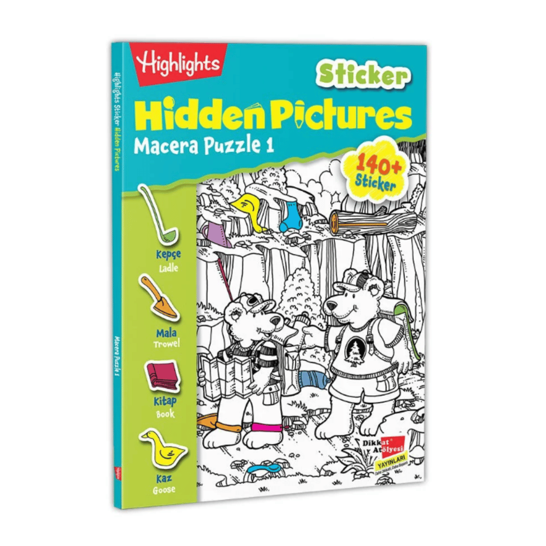 Sticker Hidden Pictures Macera Puzzle2'li Set 4-7 Yaş | Dikkat Atölyesi