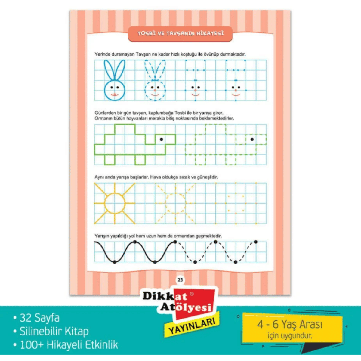 Yaz Sil 100 Etkinlikte İnce Motor Gelişimi Hikaye Anlatımlı