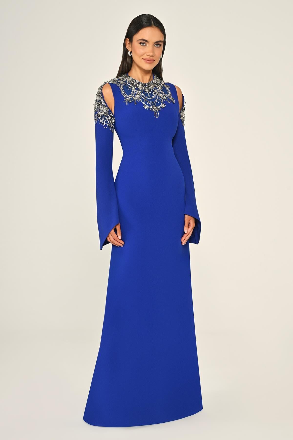ŞEREF VURALDrape Detaylı Uçuş Uçuş Abiye