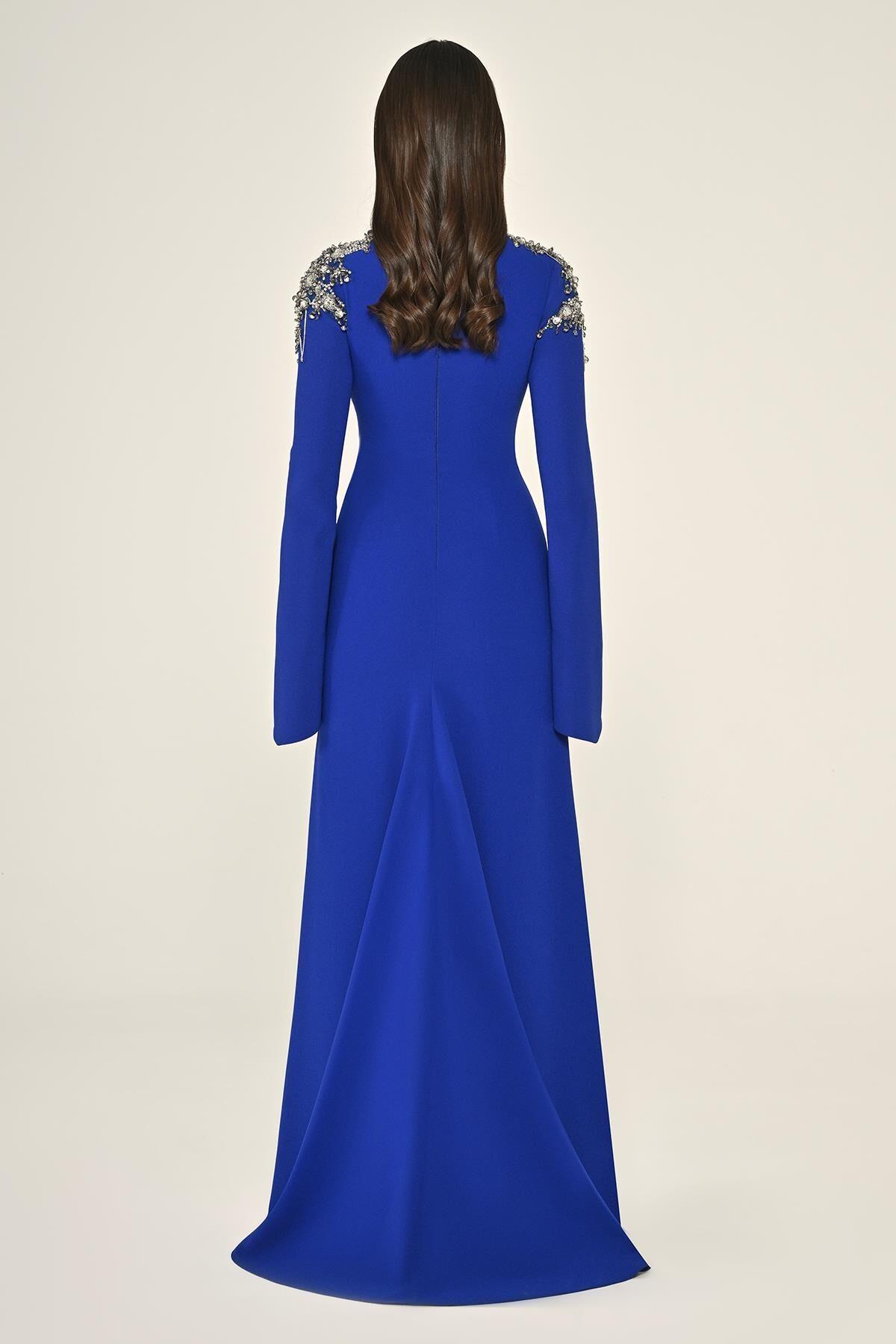 ŞEREF VURALDrape Detaylı Uçuş Uçuş Abiye