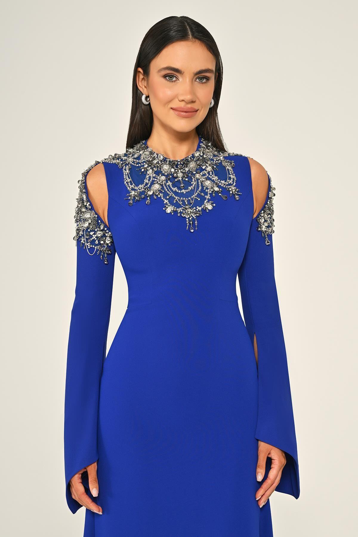 ŞEREF VURALDrape Detaylı Uçuş Uçuş Abiye