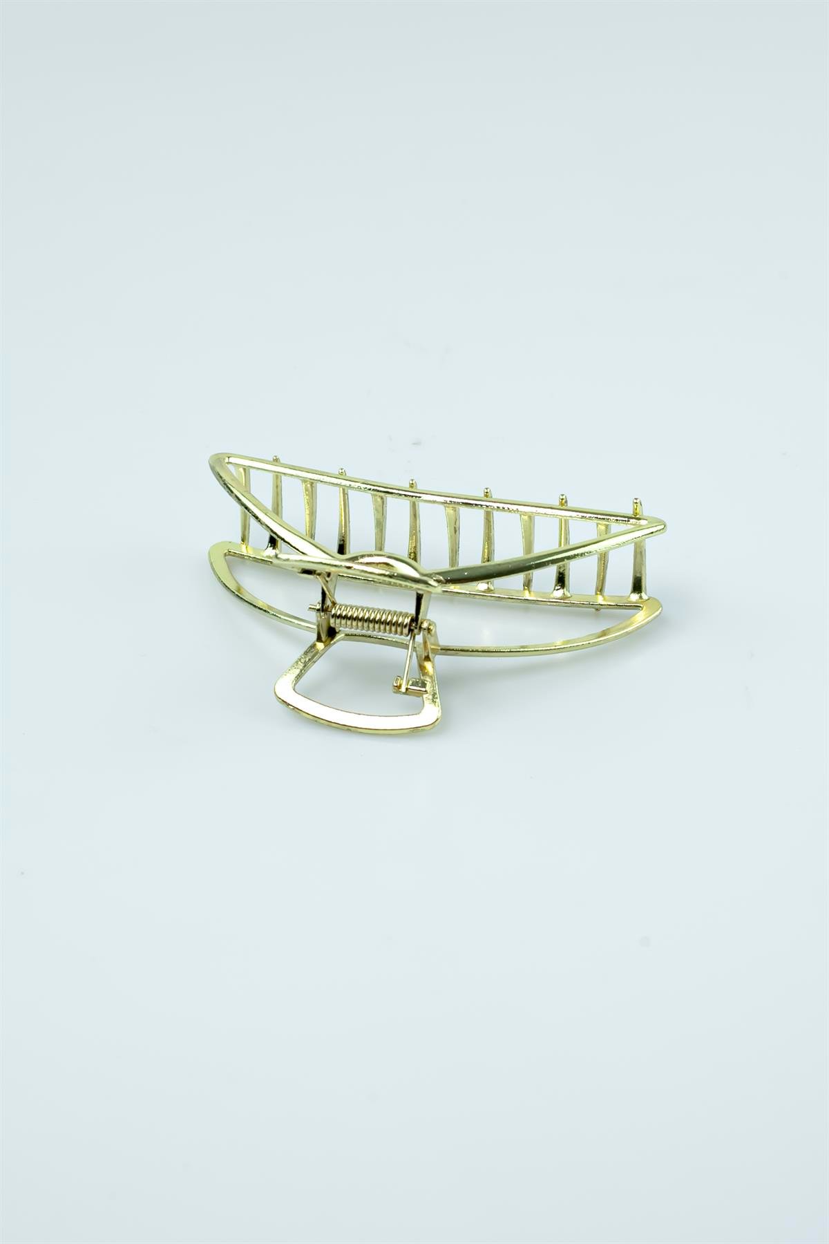 Gold Renk Oval Tasarım Kıskaçlı Metal Toka 5002