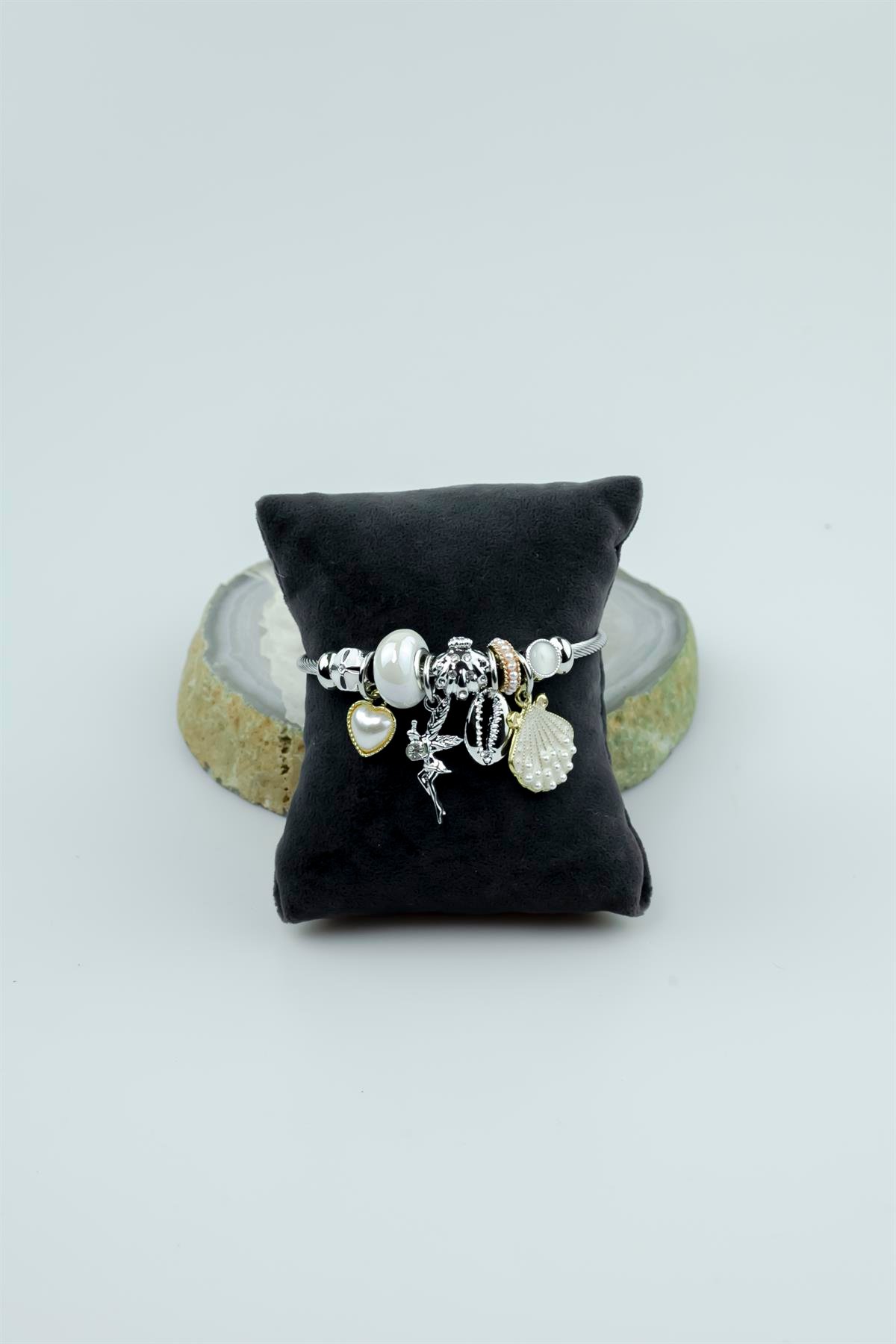 Kararmaz Çelik Pandora Model Bileklik Melek Charm 5224
